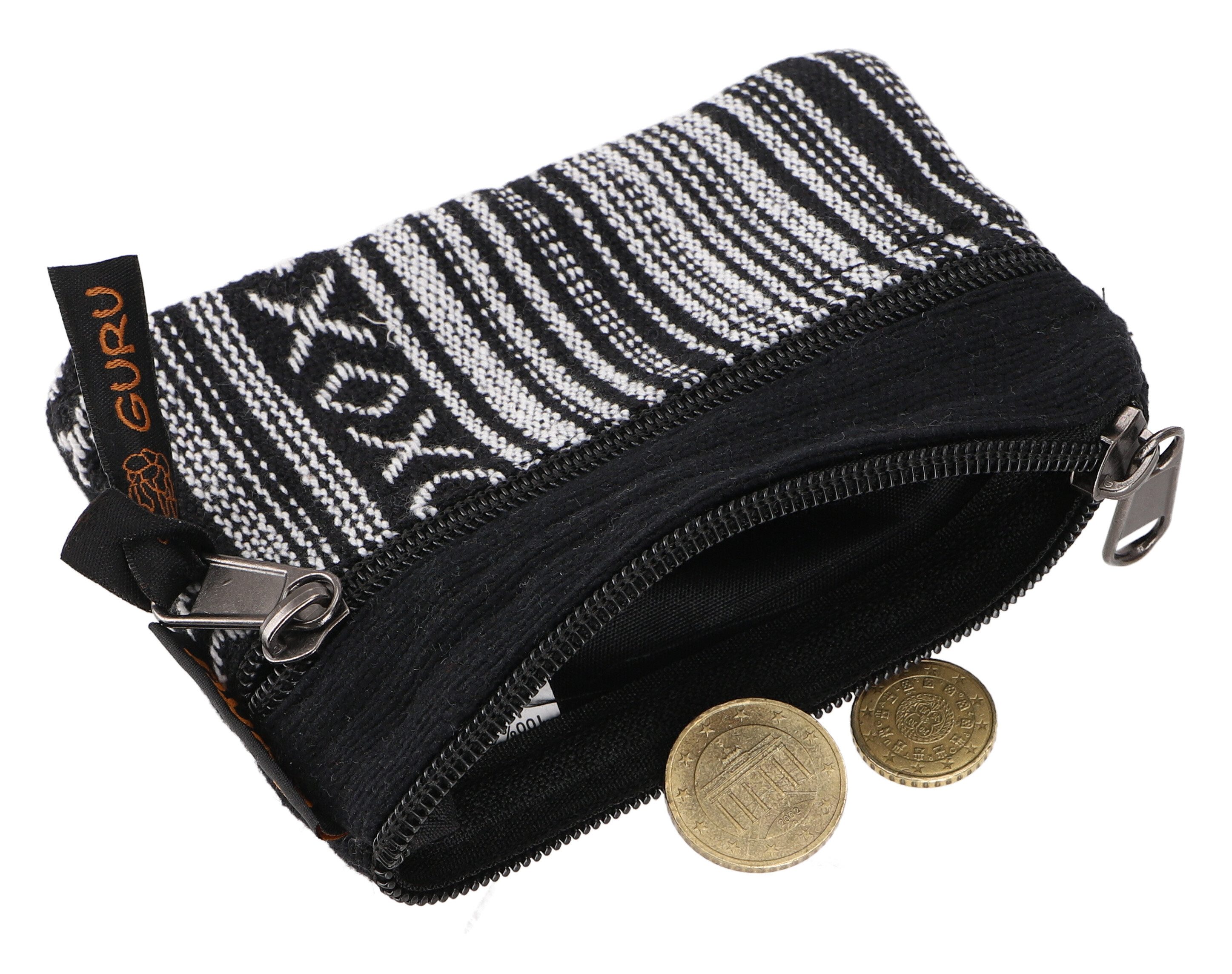 Guru-Shop Geldbörse Ethno Portemonnaie, Geldbeutel - schwarz/weiß günstig online kaufen