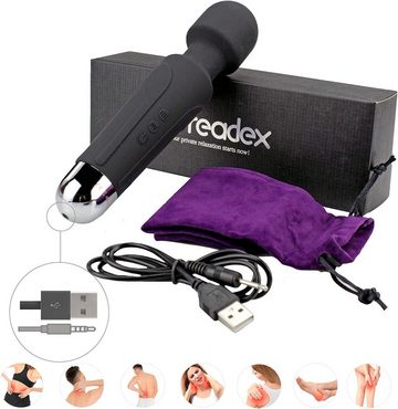 @tec Massagegerät elektrischer Massagestab - Tiefgewebe Hand Massagegerät, mit 20 Vibrationsmodi, 8 Geschwindigkeiten