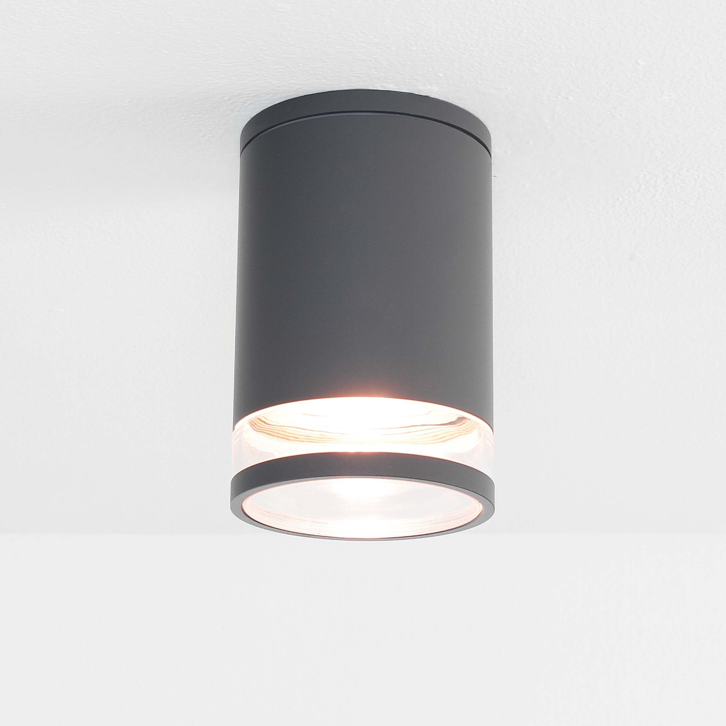 Licht-Erlebnisse Außen-Deckenleuchte »ROCK«, Moderne Deckenlampe Schwarz  Aluminium Hof Garten Lampe online kaufen | OTTO