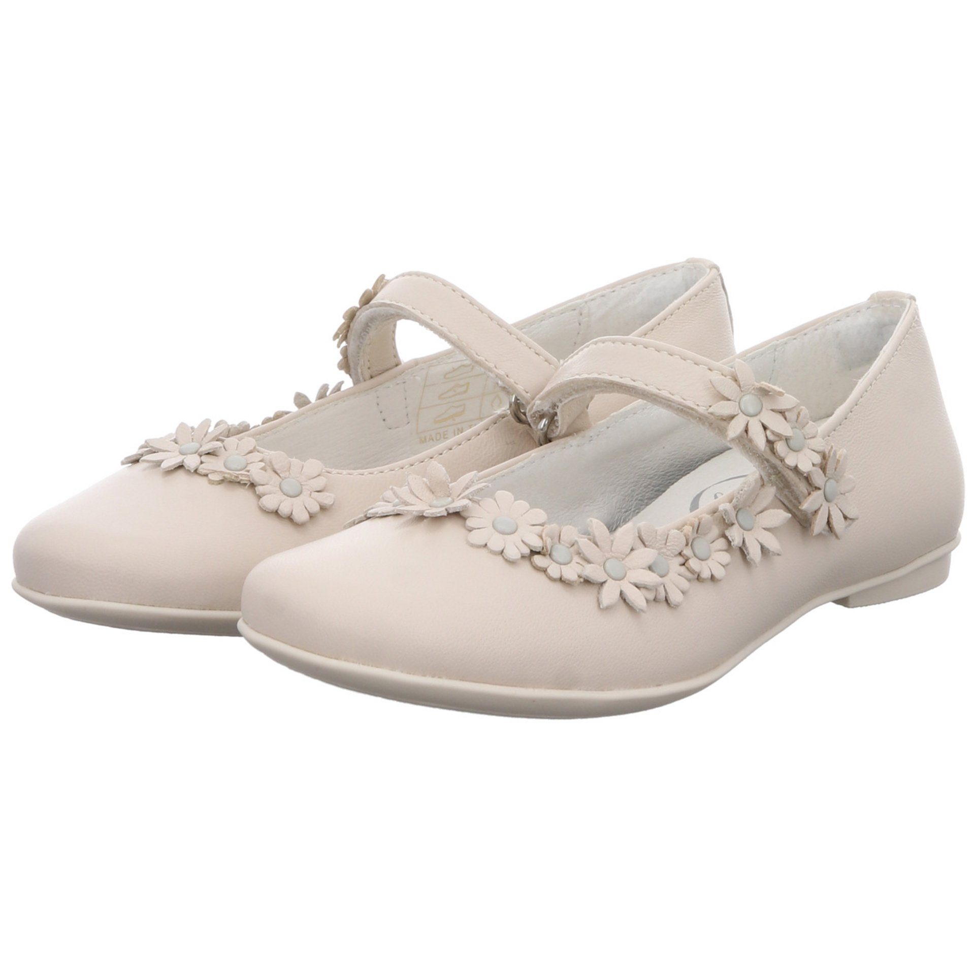 Mädchen Ballerina Ballerinas Kinderschuhe creme Glattleder Ballerina Schuhe Primigi