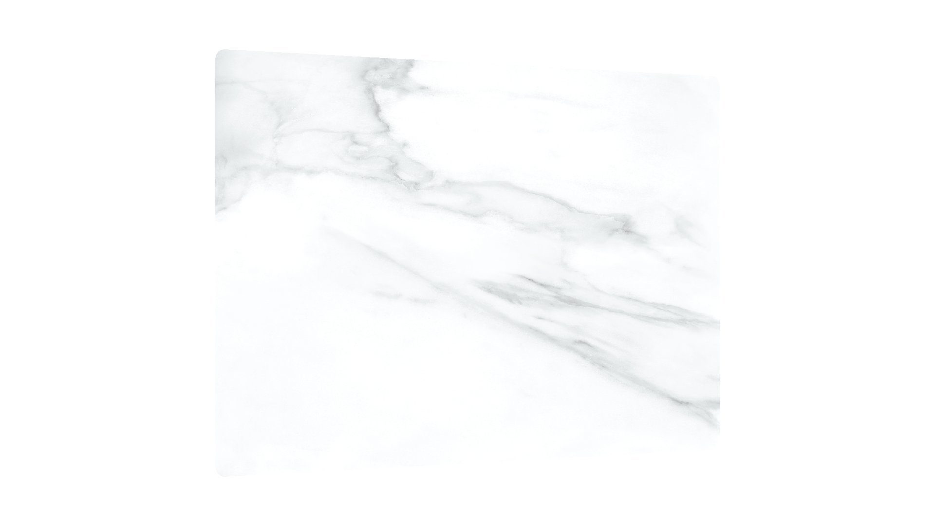 Marmor cm ALLboards Weißer Schneidebrett Glas Arbeitsplatte 52×60 Herdabdeckplatte Schneidebrett