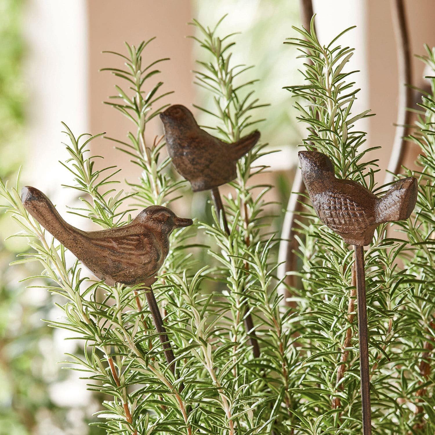 Mirabeau Gartenstecker Gartenstab 3er Set Laver antikbraun