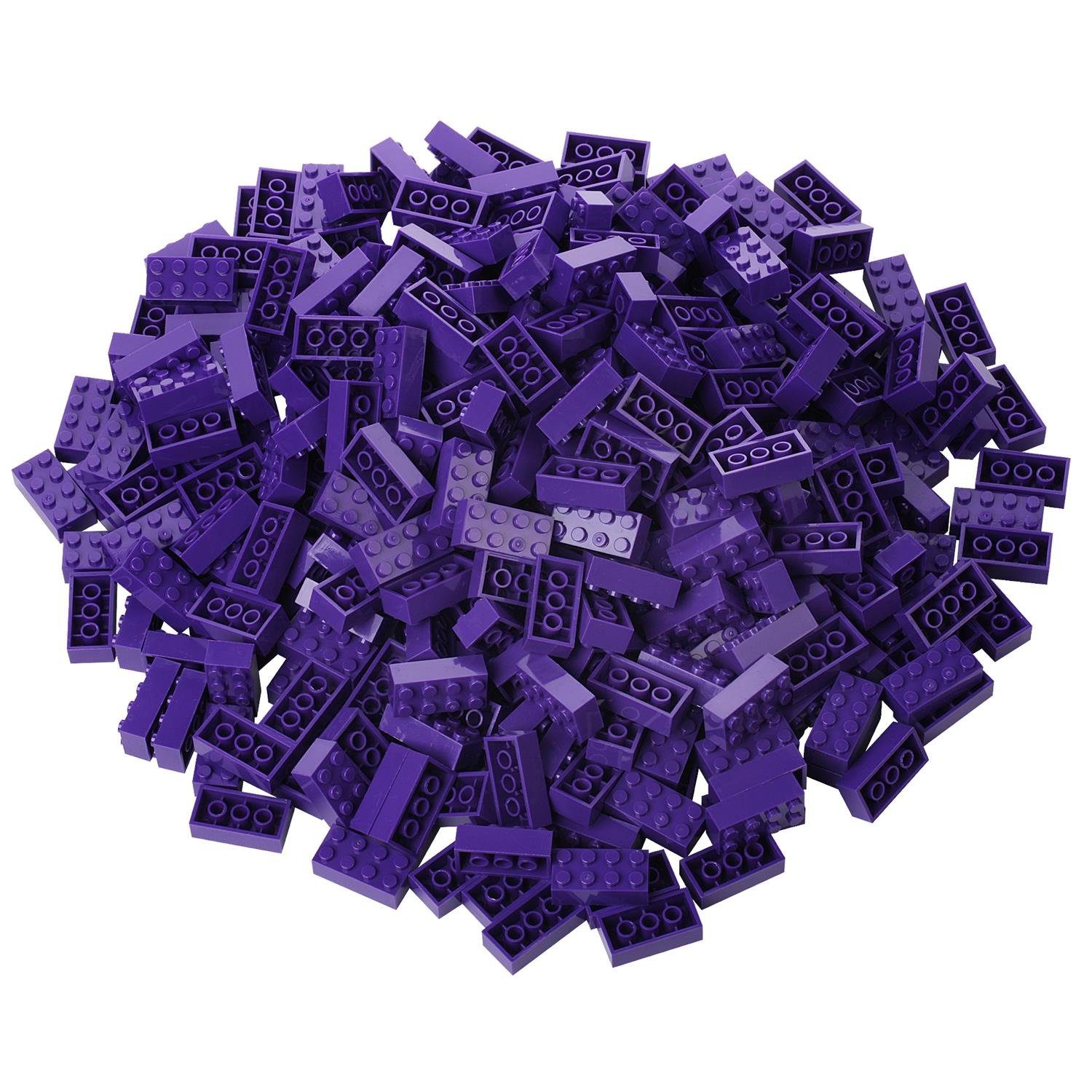 (3er Katara Box-Set zu Set), Bausteine Box, verschiedene lila mit 520 Herstellern allen Steinen Anderen - Konstruktionsspielsteine + Platte Kompatibel Farben +