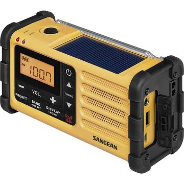 Sangean Outdoorradio Radio (Akku-Ladefunktion, Taschenlampe, wiederaufladbar, Handkurbel)