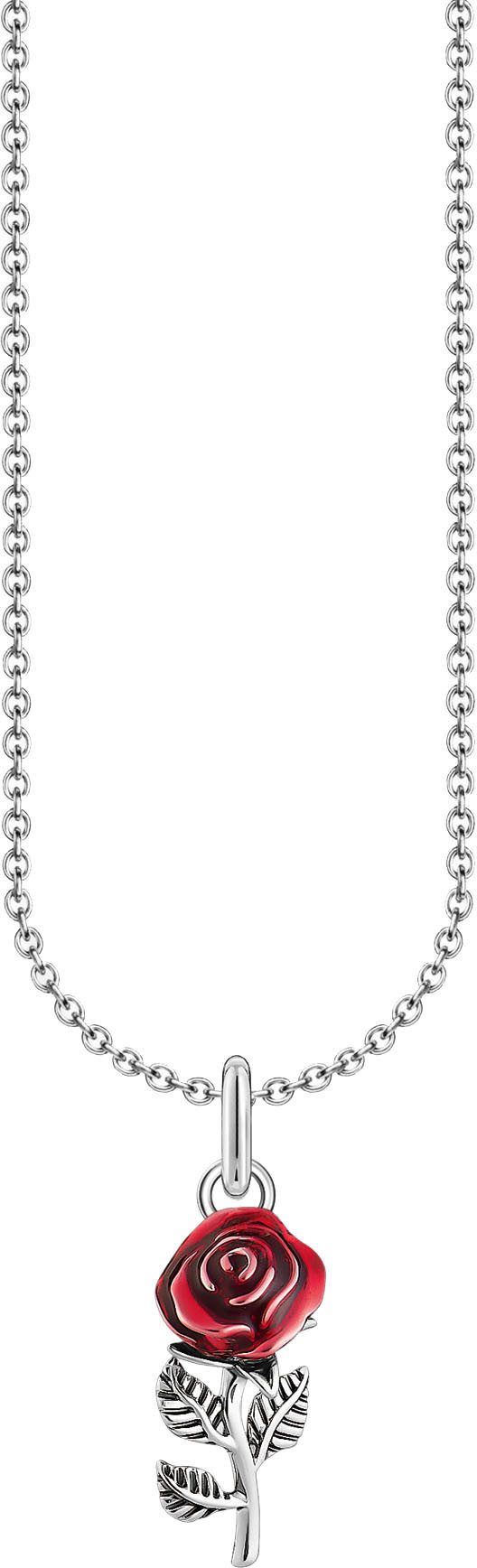 THOMAS SABO Kette mit Anhänger Rosen-An...