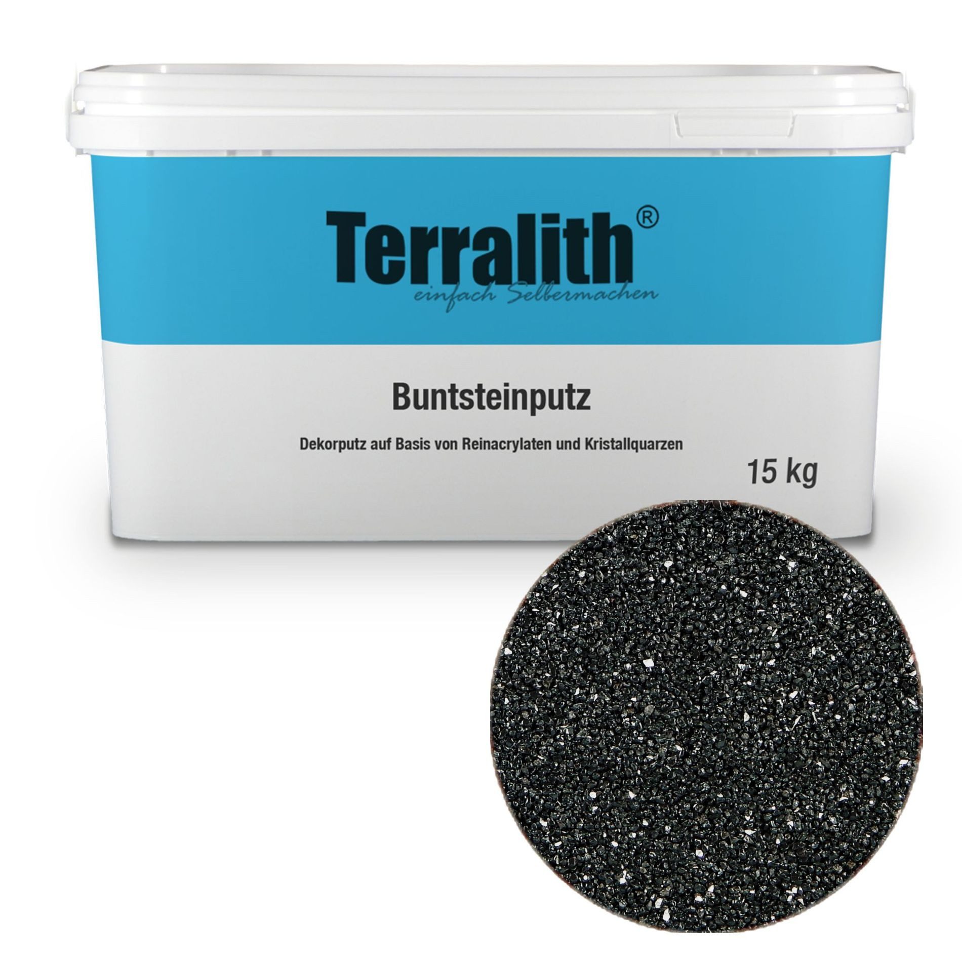Terralith® Kunstharzputz Buntsteinputz Mosaikputz 2mm -15 kg- BSP116 (Eimer, Verarbeitungsfertig) Dekorationsputz aus Marmor-Granulat bzw. eingefärbter Körnung