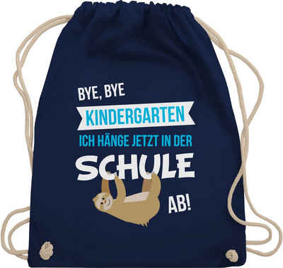 Shirtracer Turnbeutel Bye, Bye Kindergarten, Schulanfang & Einschulung Geschenk Turnbeutel