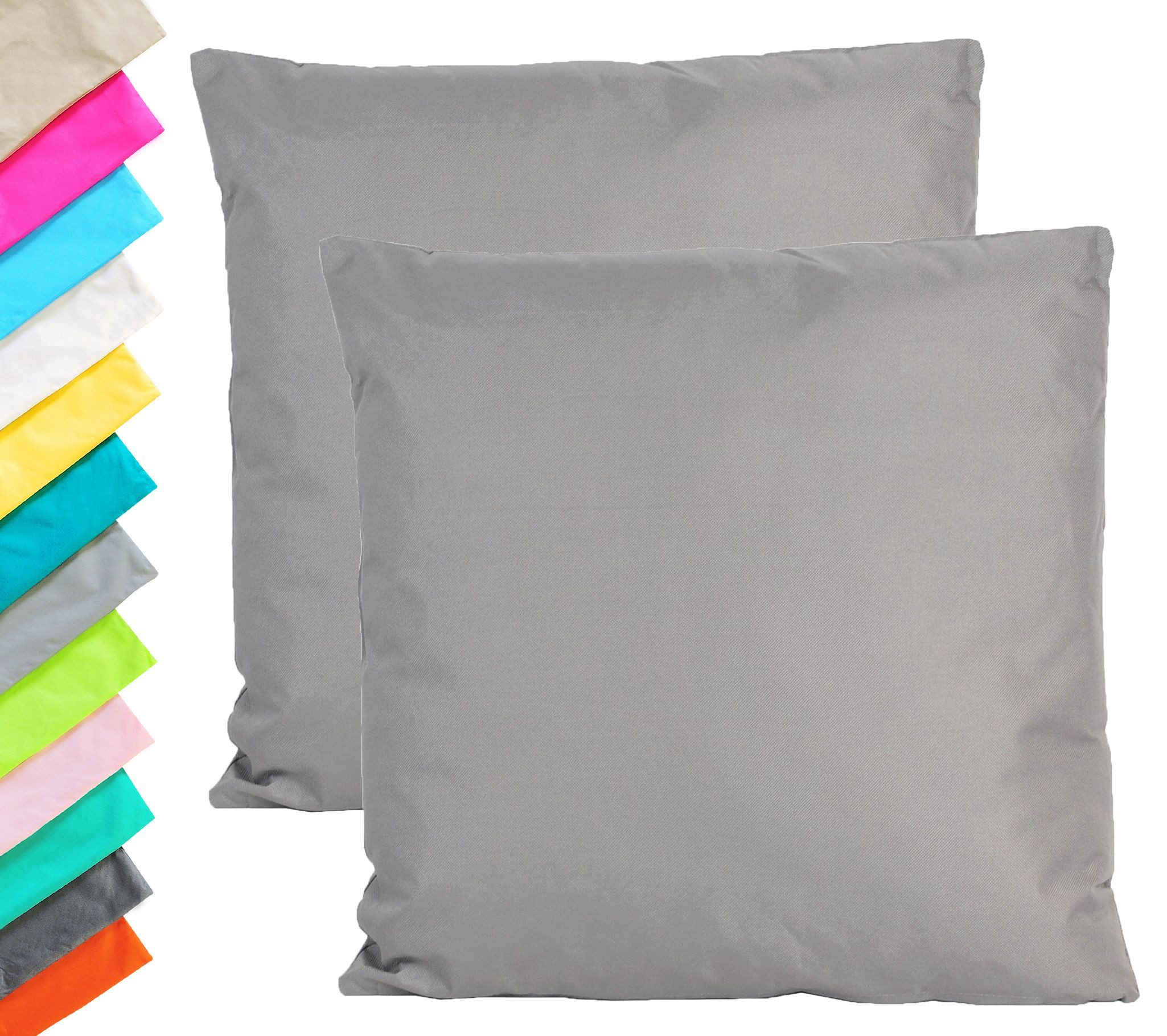 JACK Kissenbezüge JACK 2er Set Outdoor Kissenhülle Kissenbezug 45x45cm Wasserfest, (2 Stück), robust und strapazierfähig, Wasserabweisend, für Innen & Außen