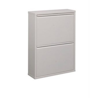 k-hometrends Schuhschrank KEKE 2 -White XL stilvoller Schuhschrank, schmaler Organizer, 100x70x15cm