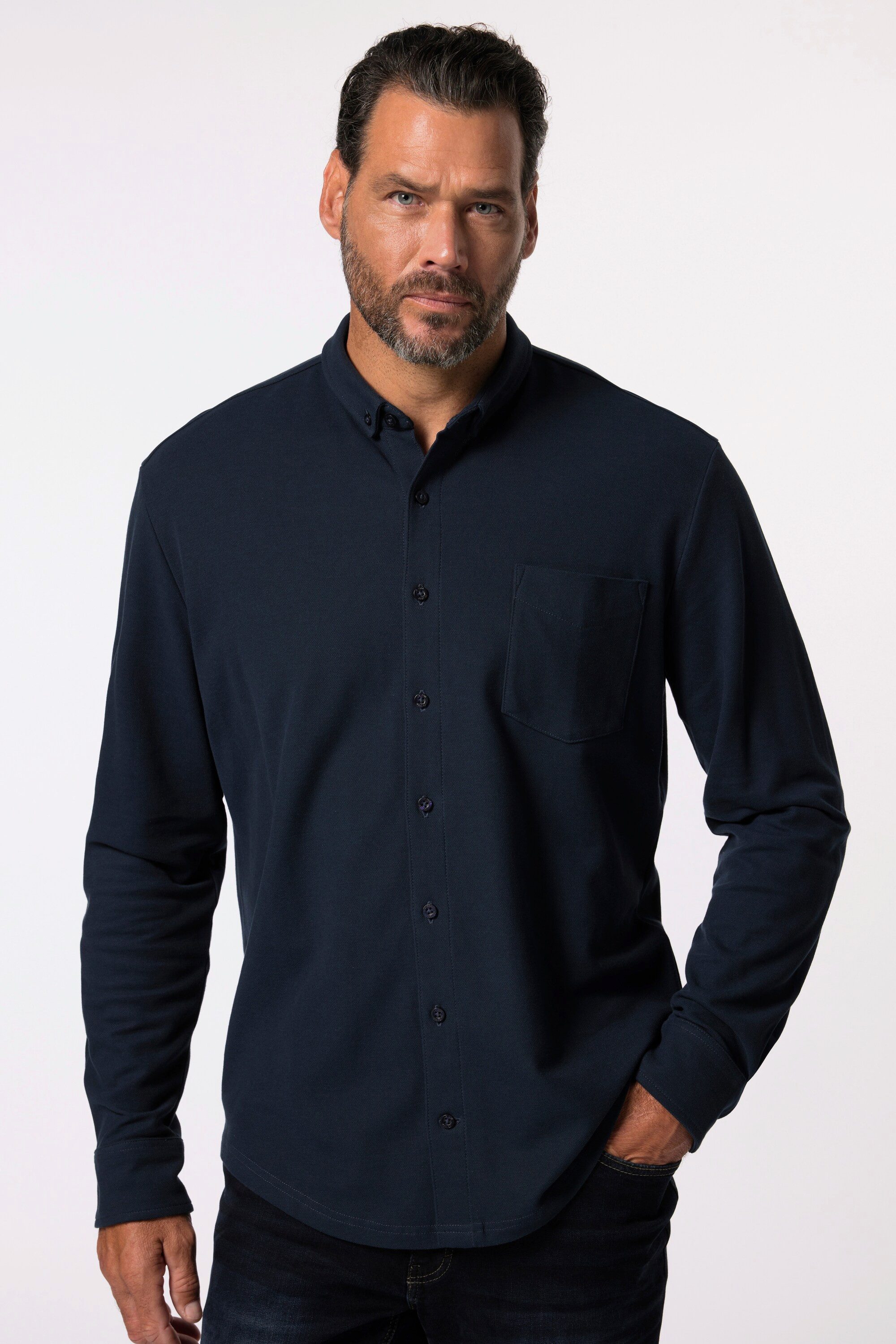 JP1880 Businesshemd JP 1880 Piquéhemd Langarm günstig online kaufen
