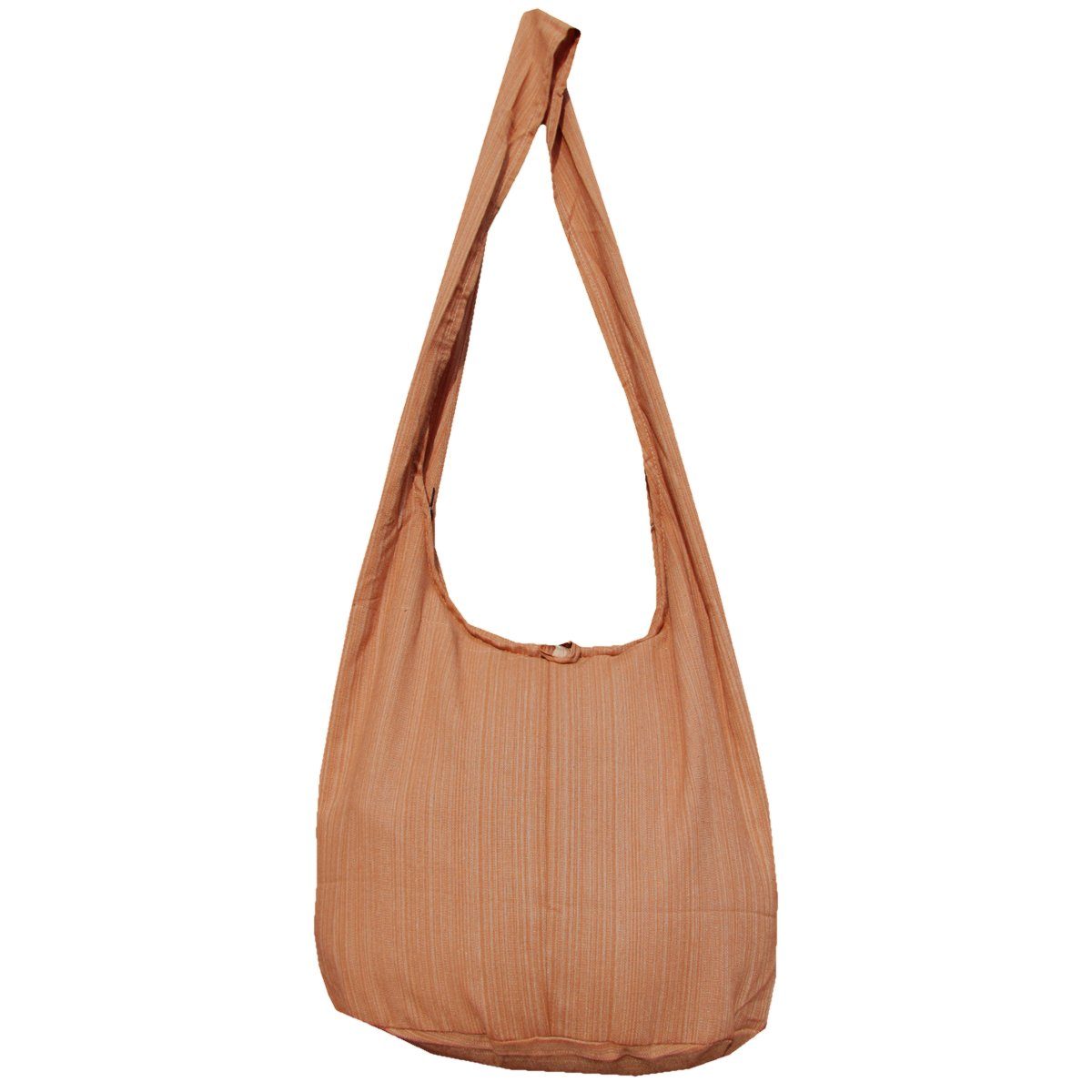 PANASIAM Wickeltasche Schulterbeutel Lini Beuteltasche aus 100% Baumwolle Schultertasche, In 2 Größen auch als Strandtasche Yogatasche oder Handtasche nutzbar hellbraun | Canvas-Taschen