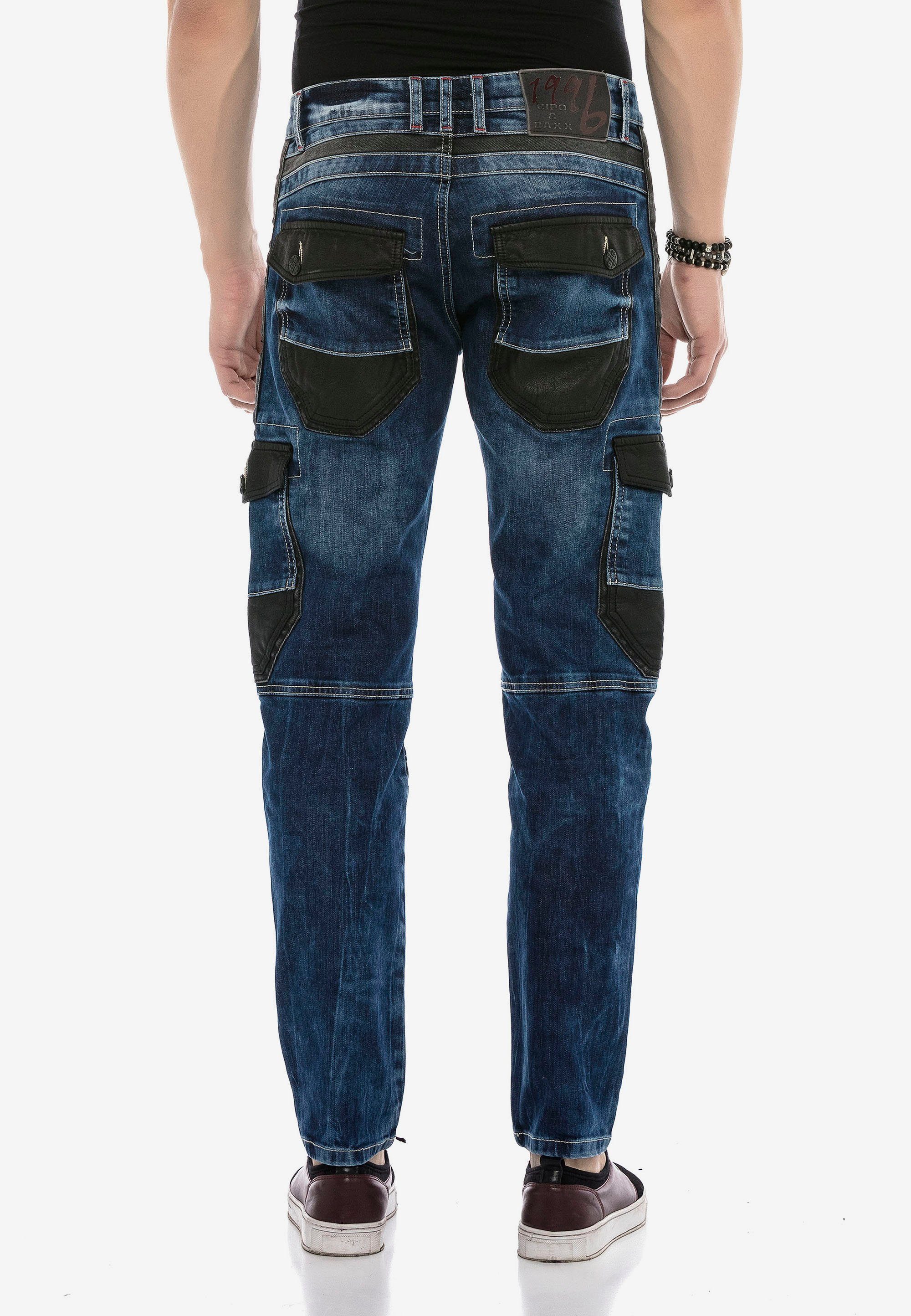 Cipo & Baxx Jeans Applikationen mit auffälligen Bequeme