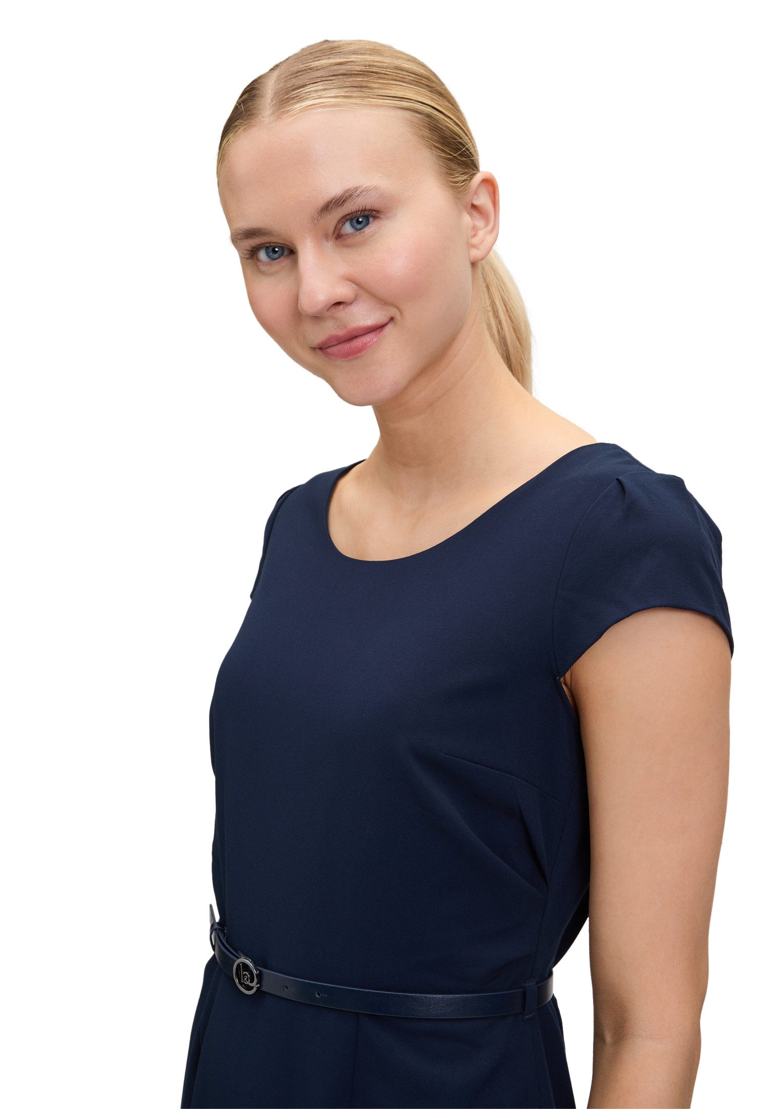 Betty&Co Etuikleid Damen mit Gürtel Gürtel