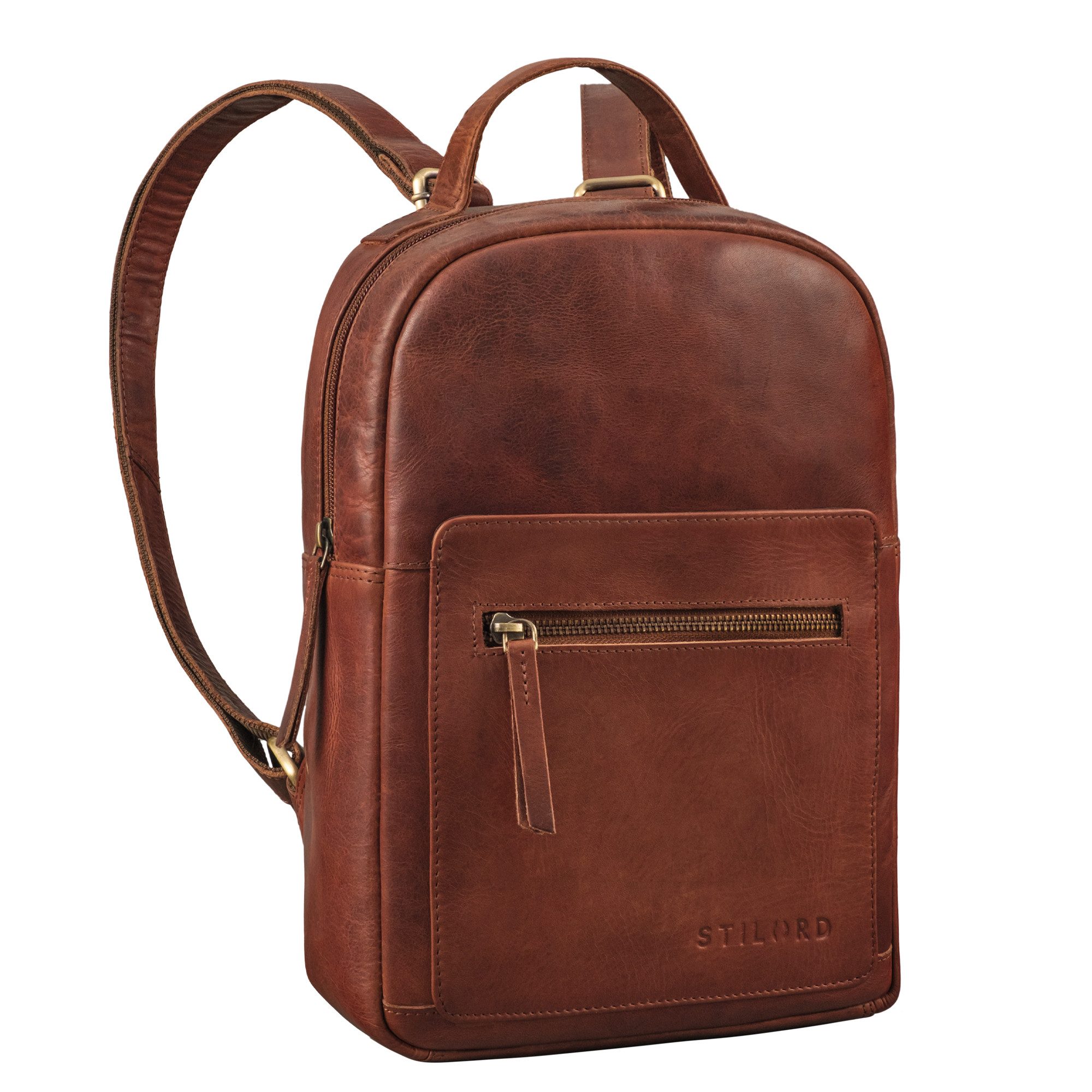 Cityrucksack "Luisa" Kleiner Lederrucksack Damen Echtleder Rucksack Cityrucksack