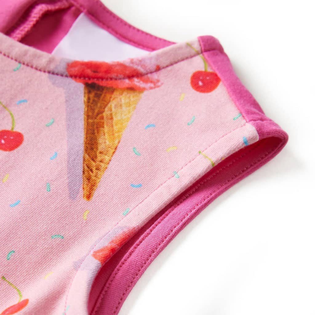 Knallrosa Kinderkleid Eiscreme-Motiv A-Linien-Kleid vidaXL 104 Kurz