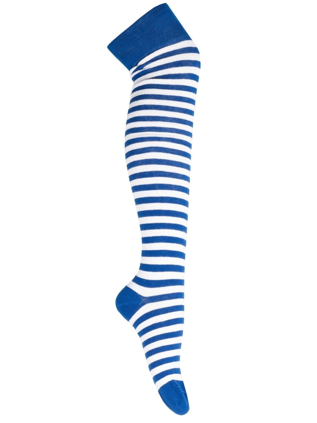 Goldschmidt Kostüme Kniestrümpfe Overknees blau weiß OneSize günstig online kaufen