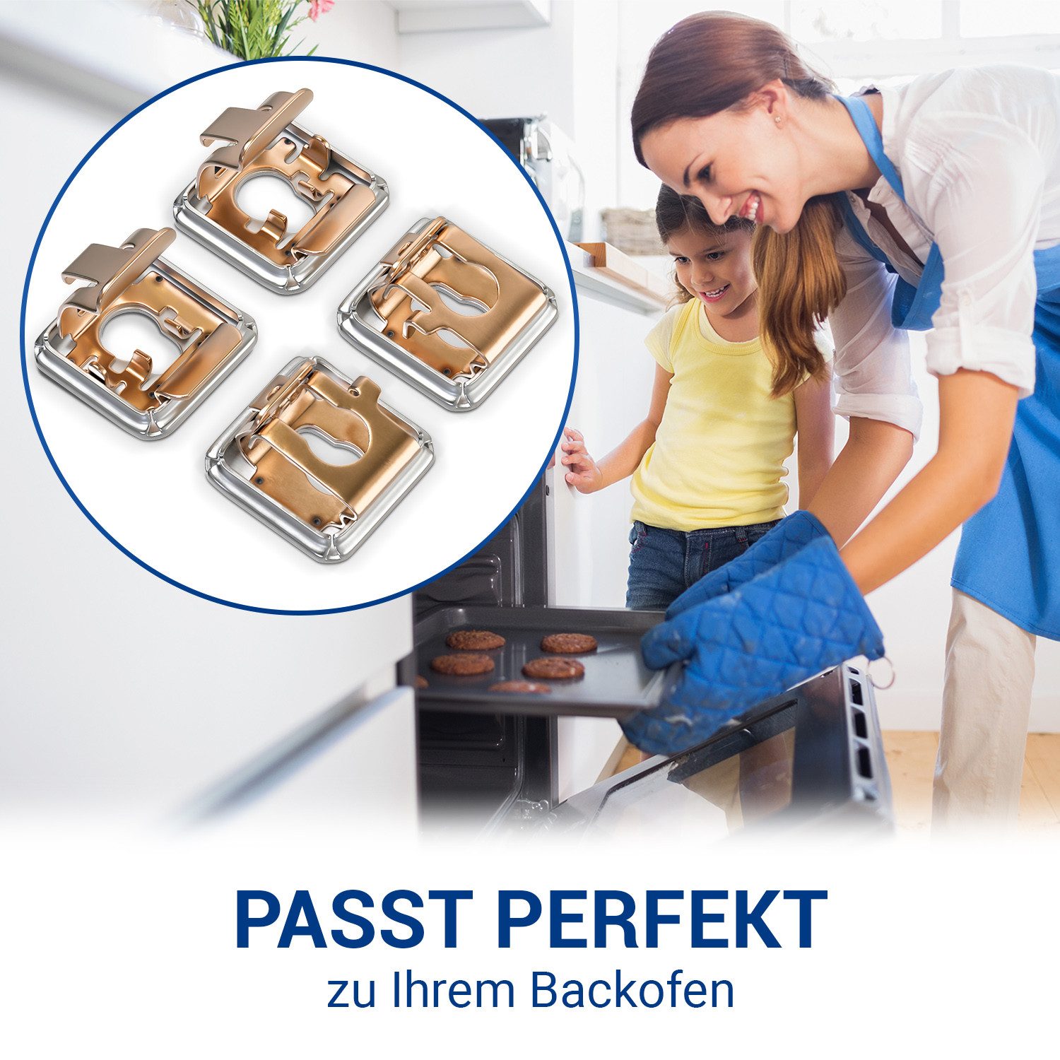 BOSCH Montagezubehör Backofen Buchsenset 00631174 (4 St), für Einhängegitter Auszug rechts/links Backofen