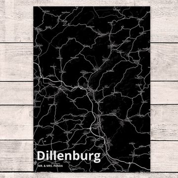 Mr. & Mrs. Panda Postkarte Dillenburg - Geschenk, Ort, Dorf, Städte, Einladungskarte, Grußkarte