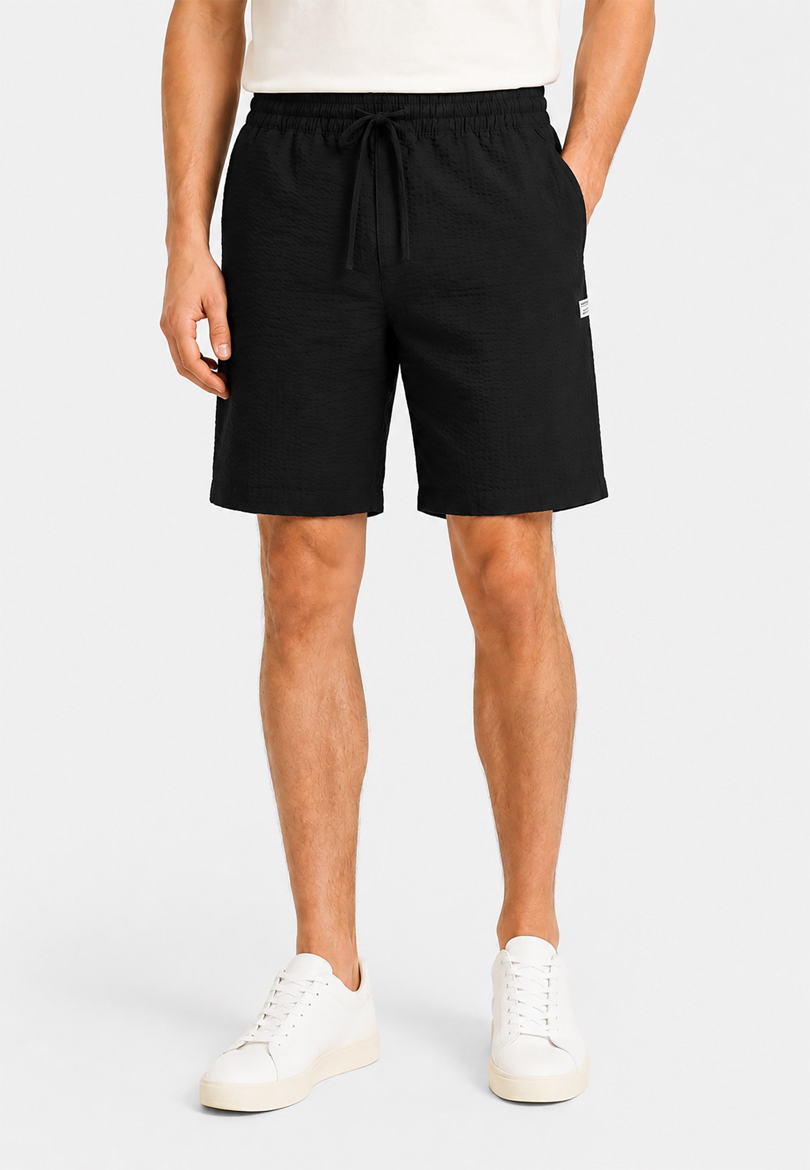 SUBLEVEL Sweatshorts Strukturierte Sweatshorts Elastikbund für Herren (1-tlg) H70069AG62491_Shorts