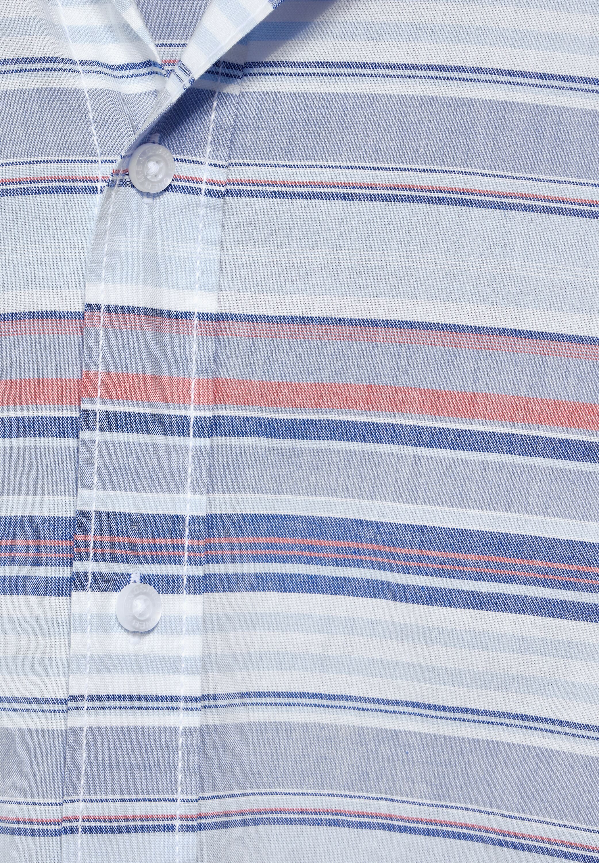 STREET ONE MEN Kurzarmhemd aus reiner Baumwolle