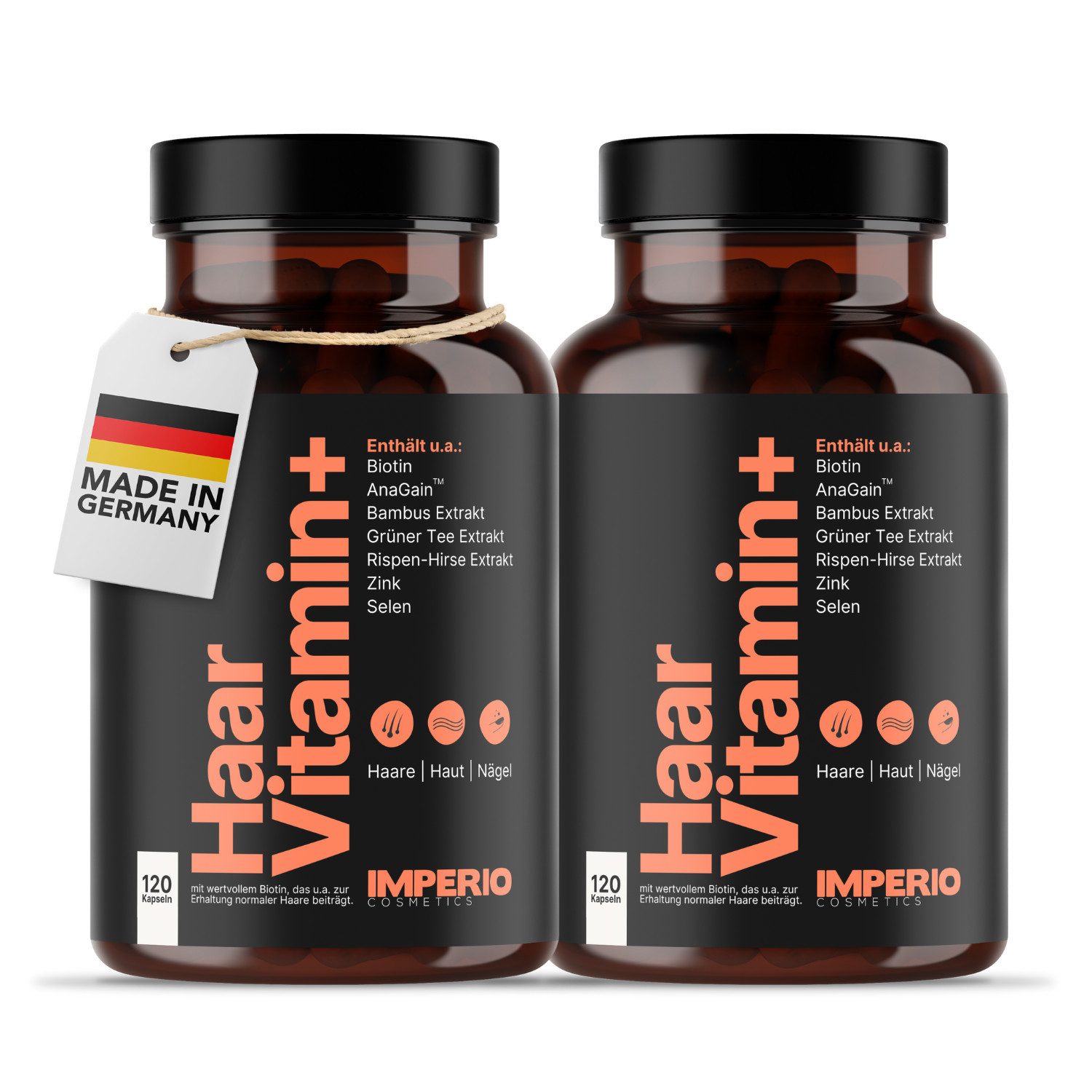 Haarvitamin+ hochdosiert zur Stärkung des Haarwachstums Kapseln