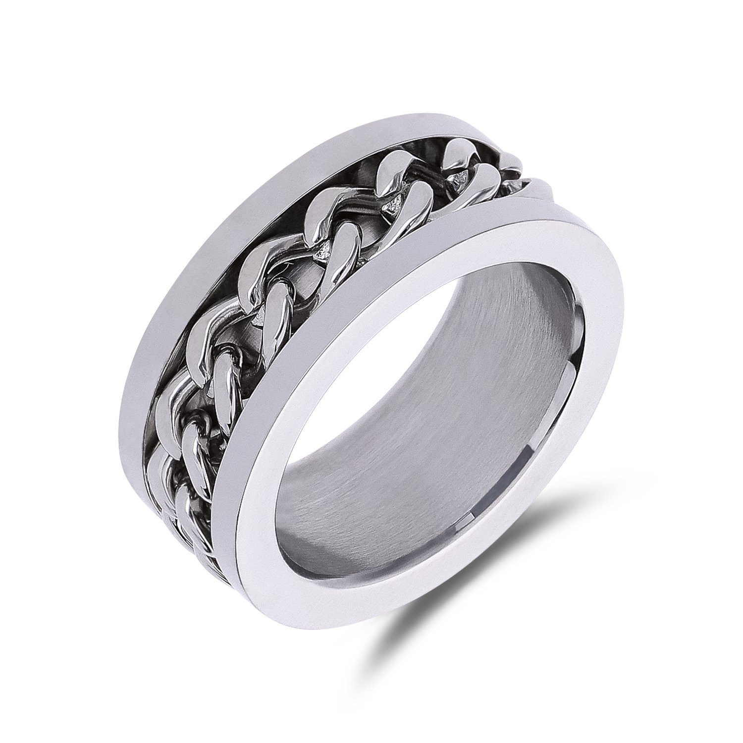 LUCARDI Fingerring Ring - Stahl - Silber - Kinder