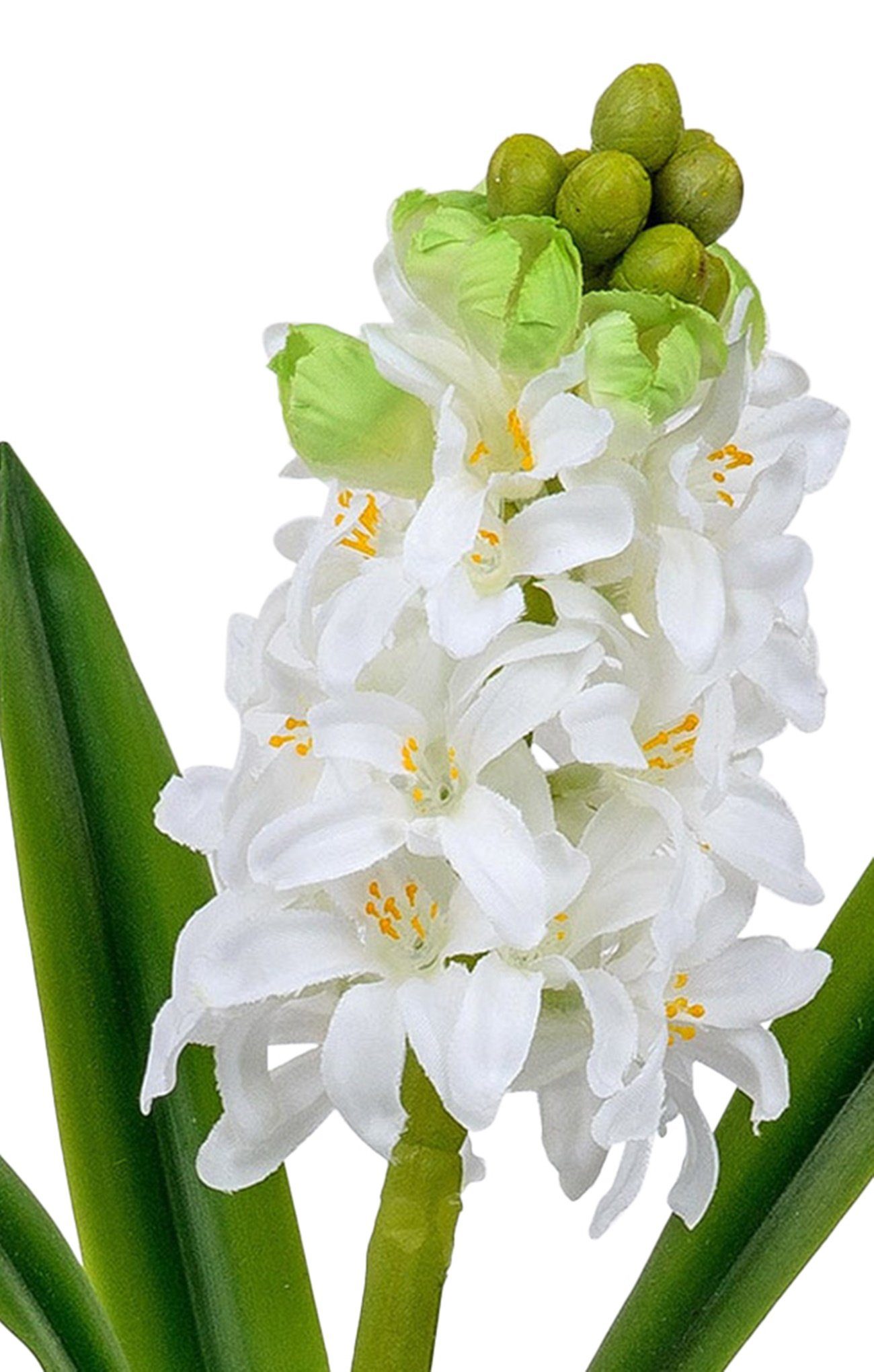 Kunstblume 28 blühende Hyazinthen cm dekojohnson, Höhe Künstlich auf Kunstpflanze, Moos-Sockel 28cm