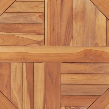furnicato Tischplatte Massivholz Teak Rund 2,5 cm 60 cm