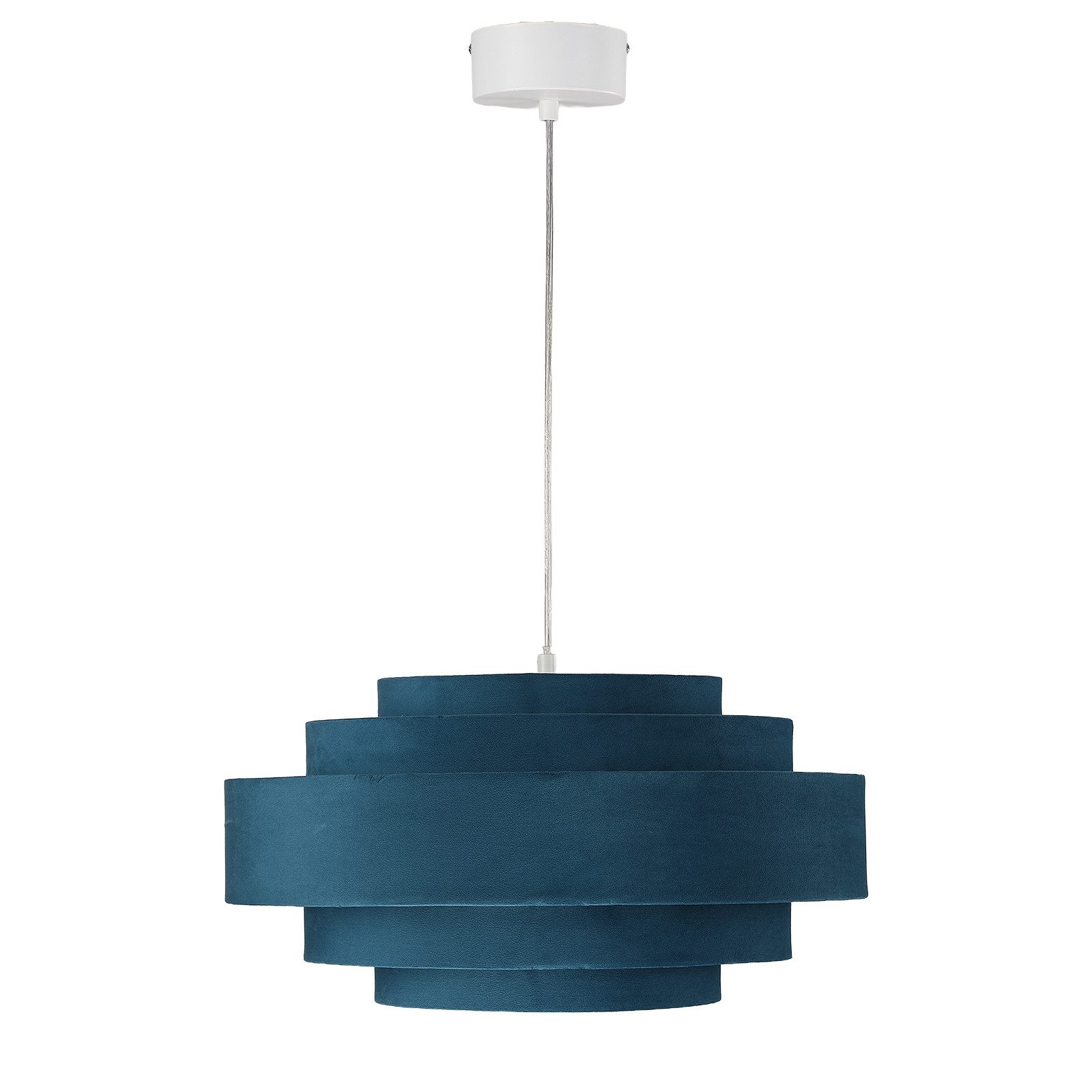 STANBOW Deckenleuchten Pendelleuchte mit 5-stufigem Stoffschirm, Ess-/Wohnzimmer/Flur, modern, ohne Leuchtmittel, Deckenlampe, Hängelampe, blau