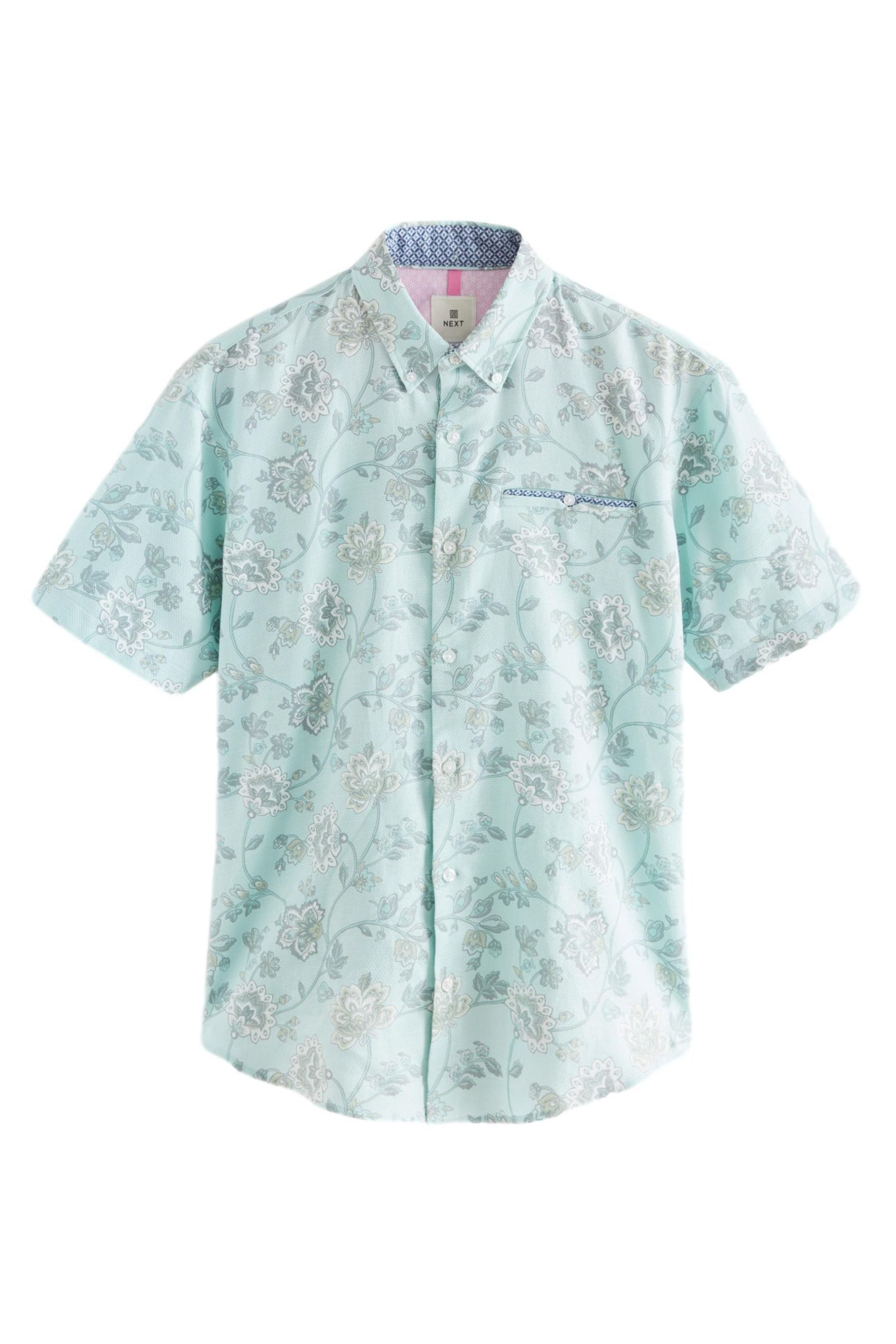 Next Kurzarmhemd Kurzarmshirt mit opulenter Blumenstruktur günstig online kaufen