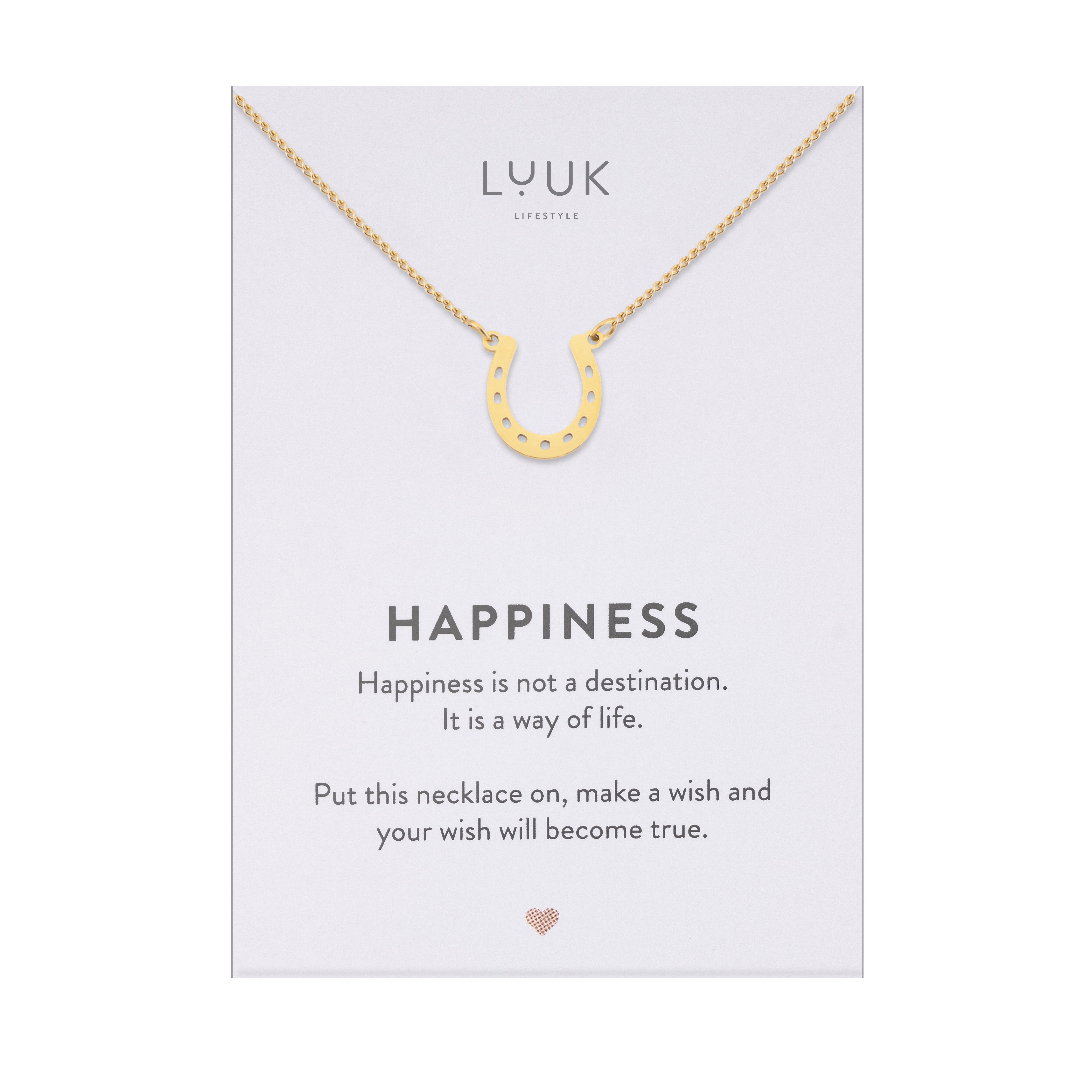LUUK LIFESTYLE Kette mit Anhänger Hufeisen, Glücksbringer aus Edelstahl günstig online kaufen