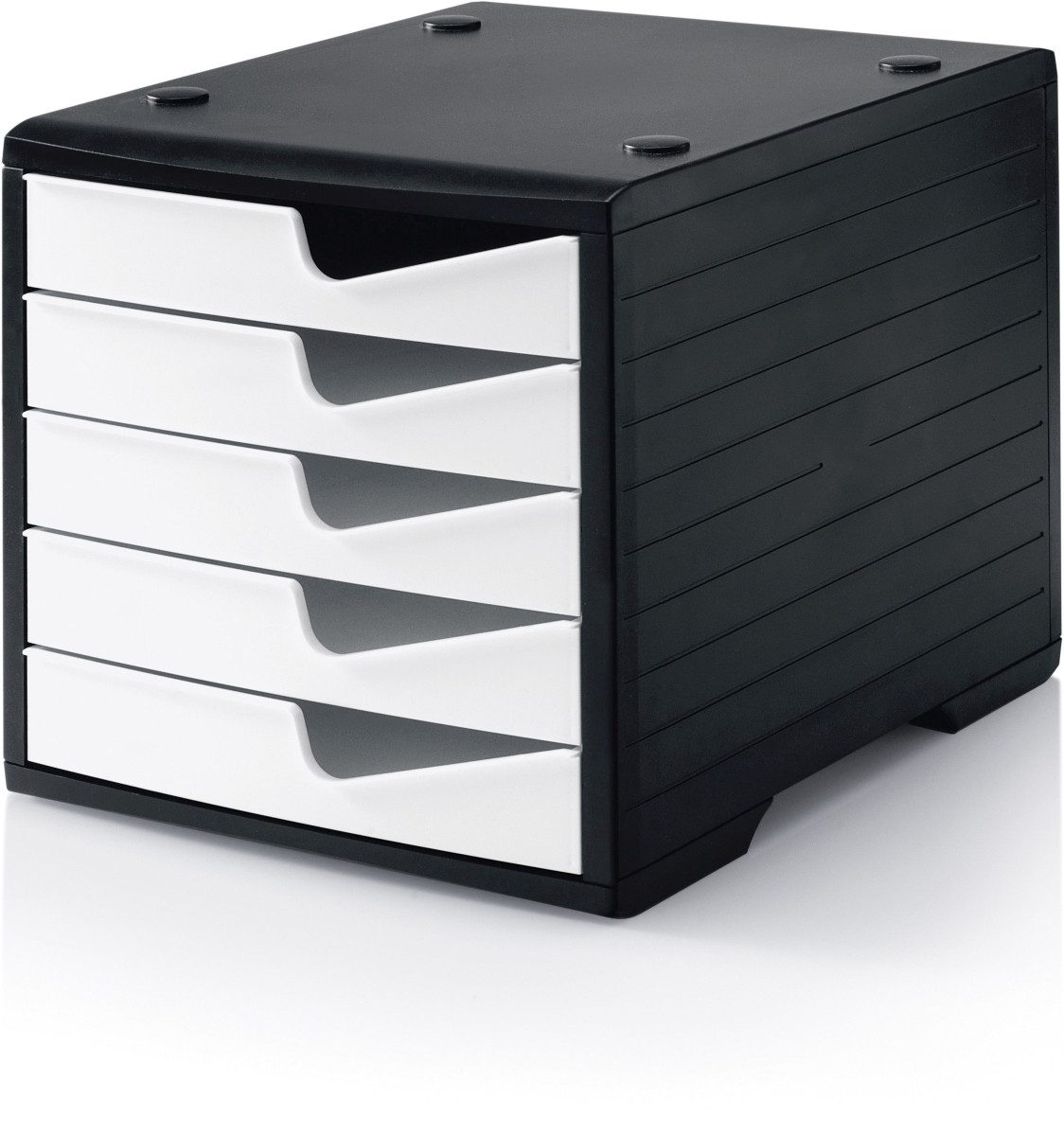 Organizer Schubladenbox styroswingbox 5 Schübe schwarz/weiß
