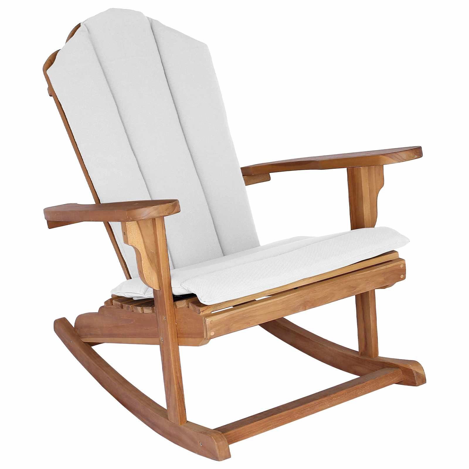 vidaXL Gartenstuhl Garten Adirondack Schaukelstuhl Natur Massivholz (1 St)