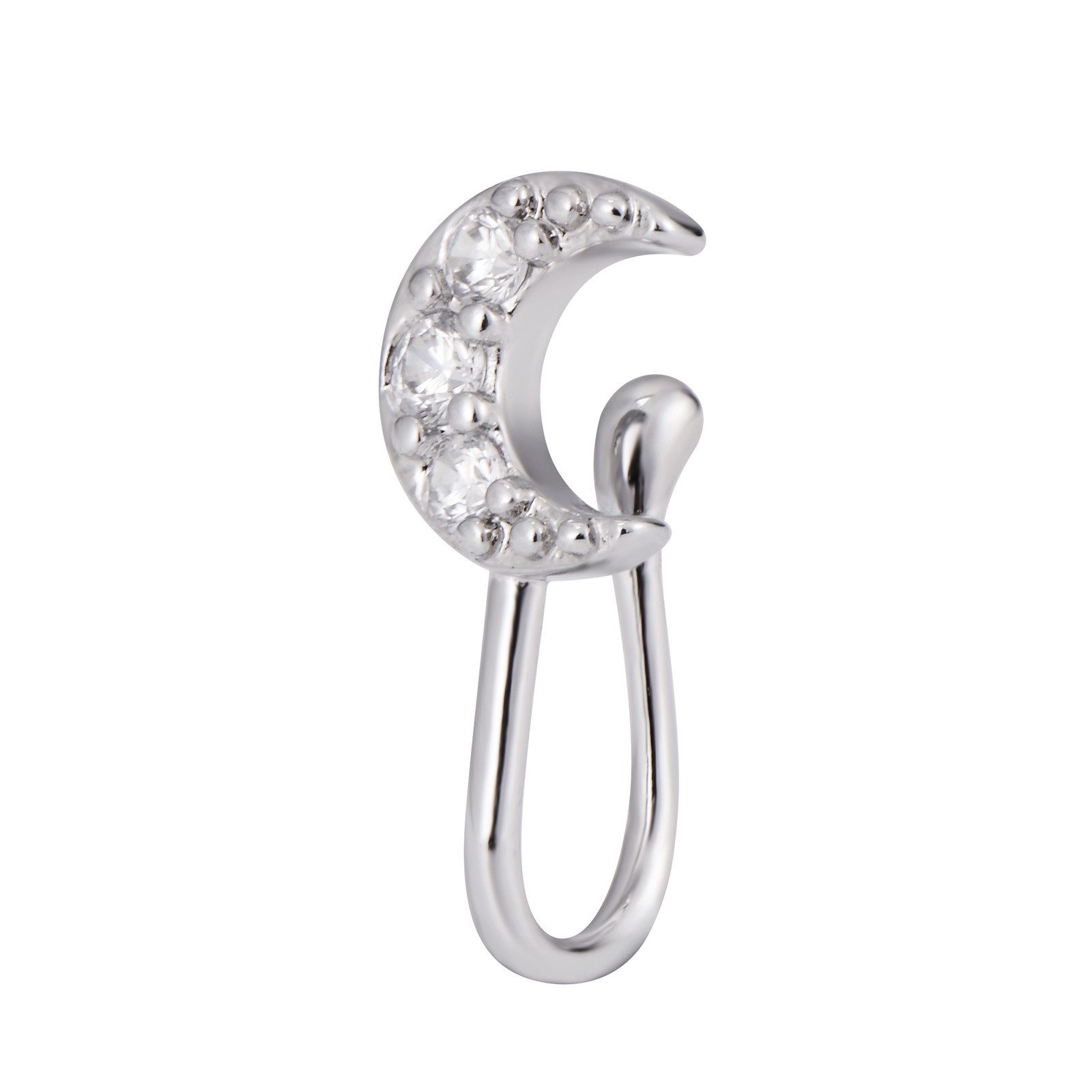 Karisma Schmuck Nasenpiercing Messing Fake U-Form Ohrclip Ohrring Gefälscht Frauen Ring FN-22, Knorpel Lippe Helix Tragus Zirkonia Steine