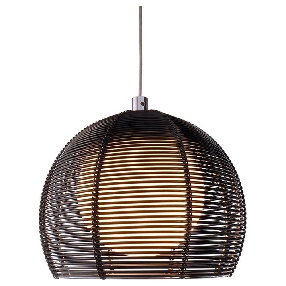 Deko-Light Pendelleuchte Ausgefallene Pendelleuchte Filo Ball aus Metall in Schwarz