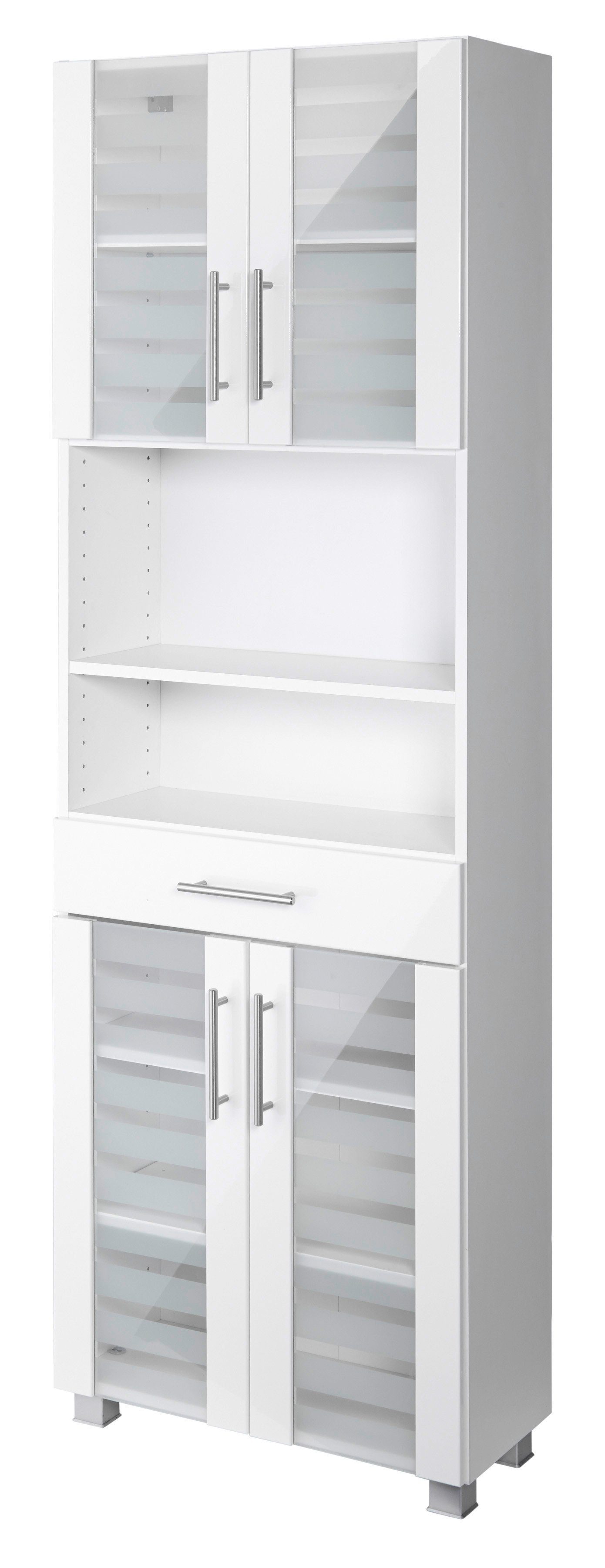 welltime Seitenschrank Jaca Breite 60 cm, mit MDF Hochglanz-Fronten