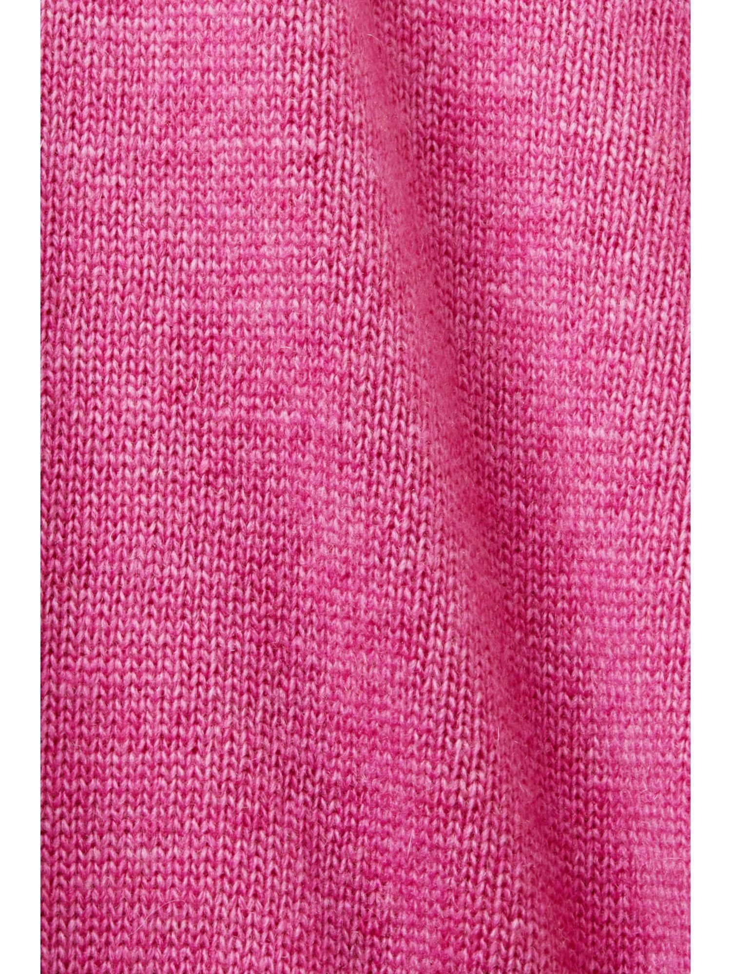 Esprit Collection Stehkragen PINK aus Stehkragenpullover Wollmix mit FUCHSIA Pullover