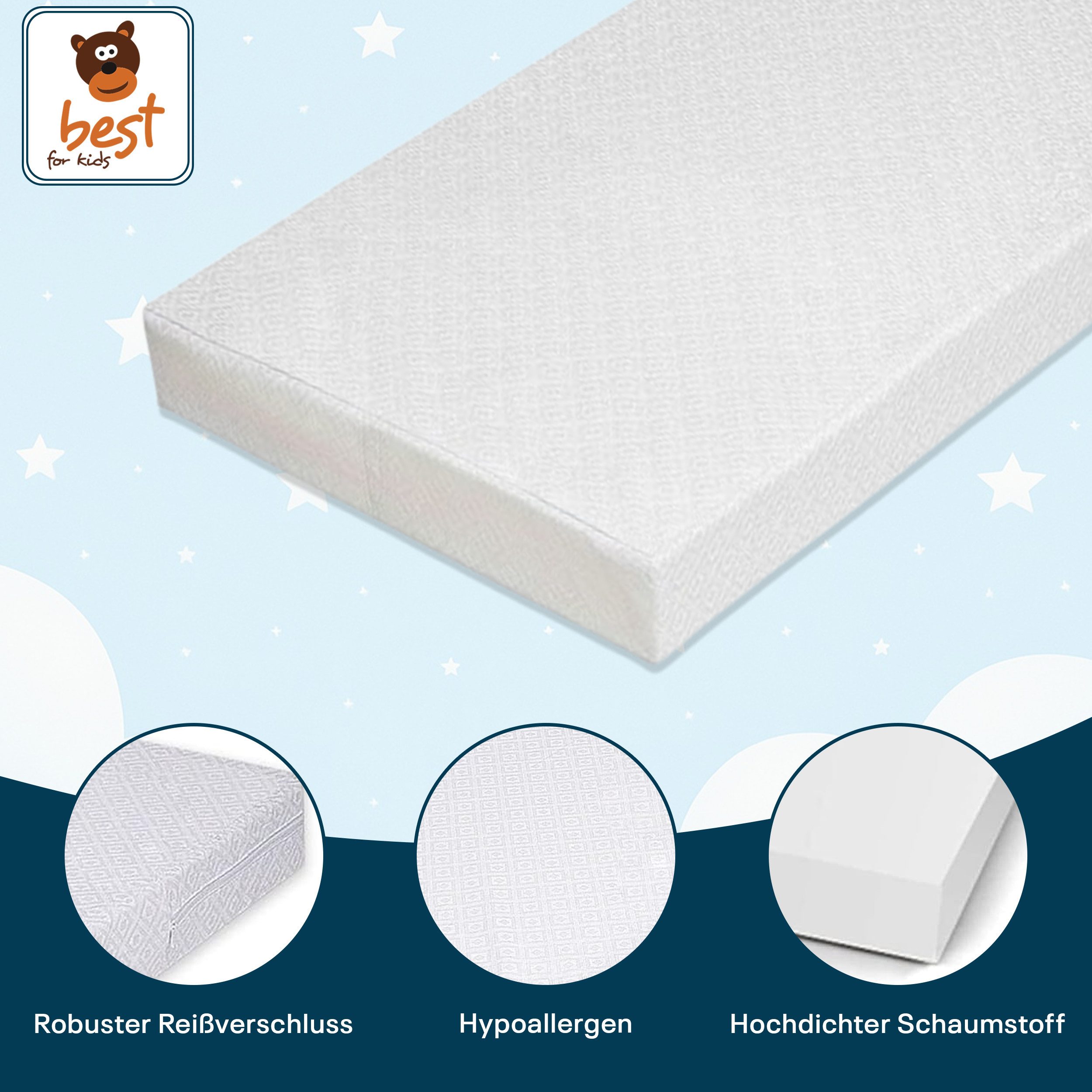 Kindermatratze Kindermatratze – Premium, Sicher, Atmungsaktiv & Allergikerf günstig online kaufen