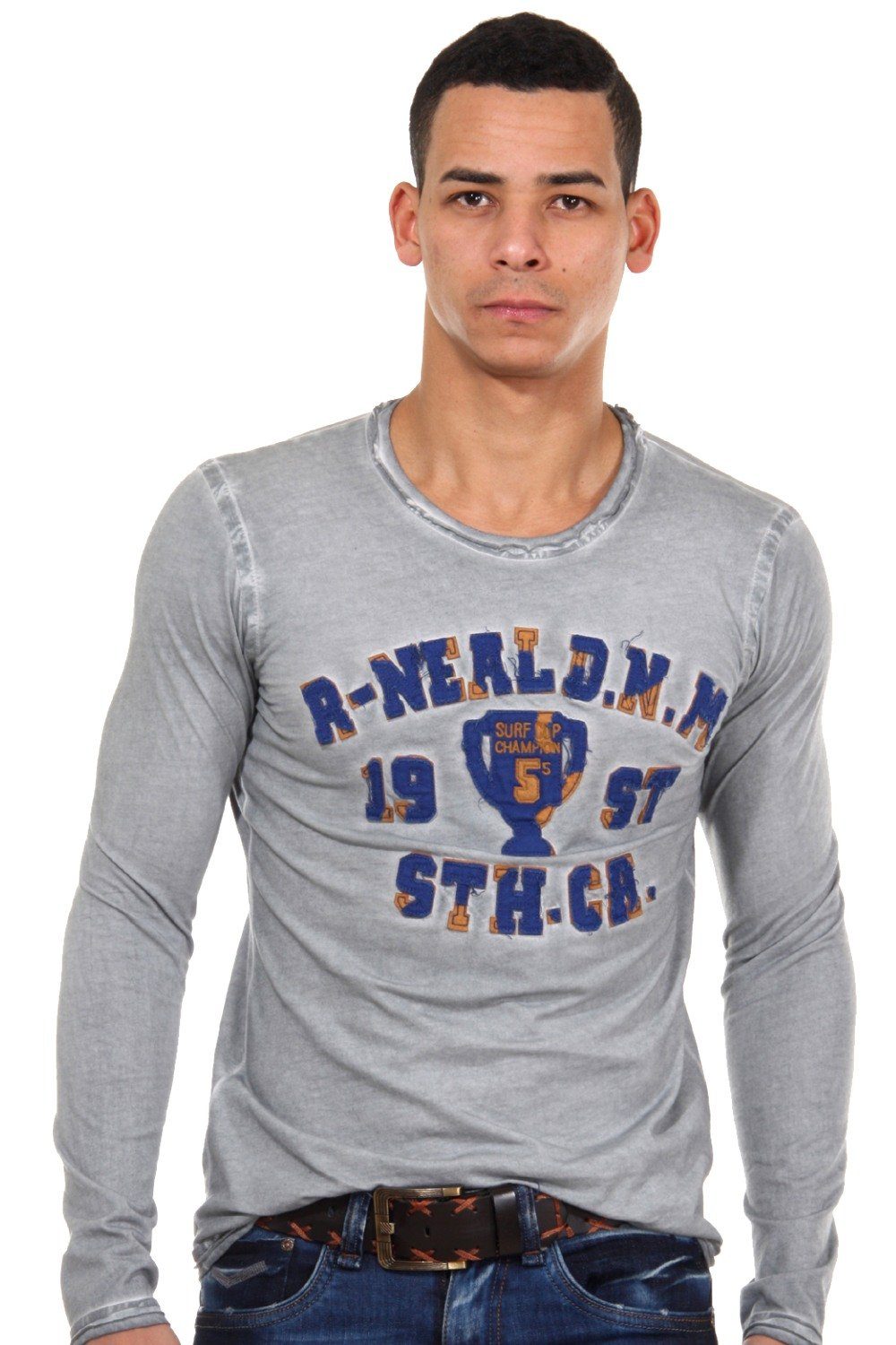 R-NEAL Langarmshirt grau