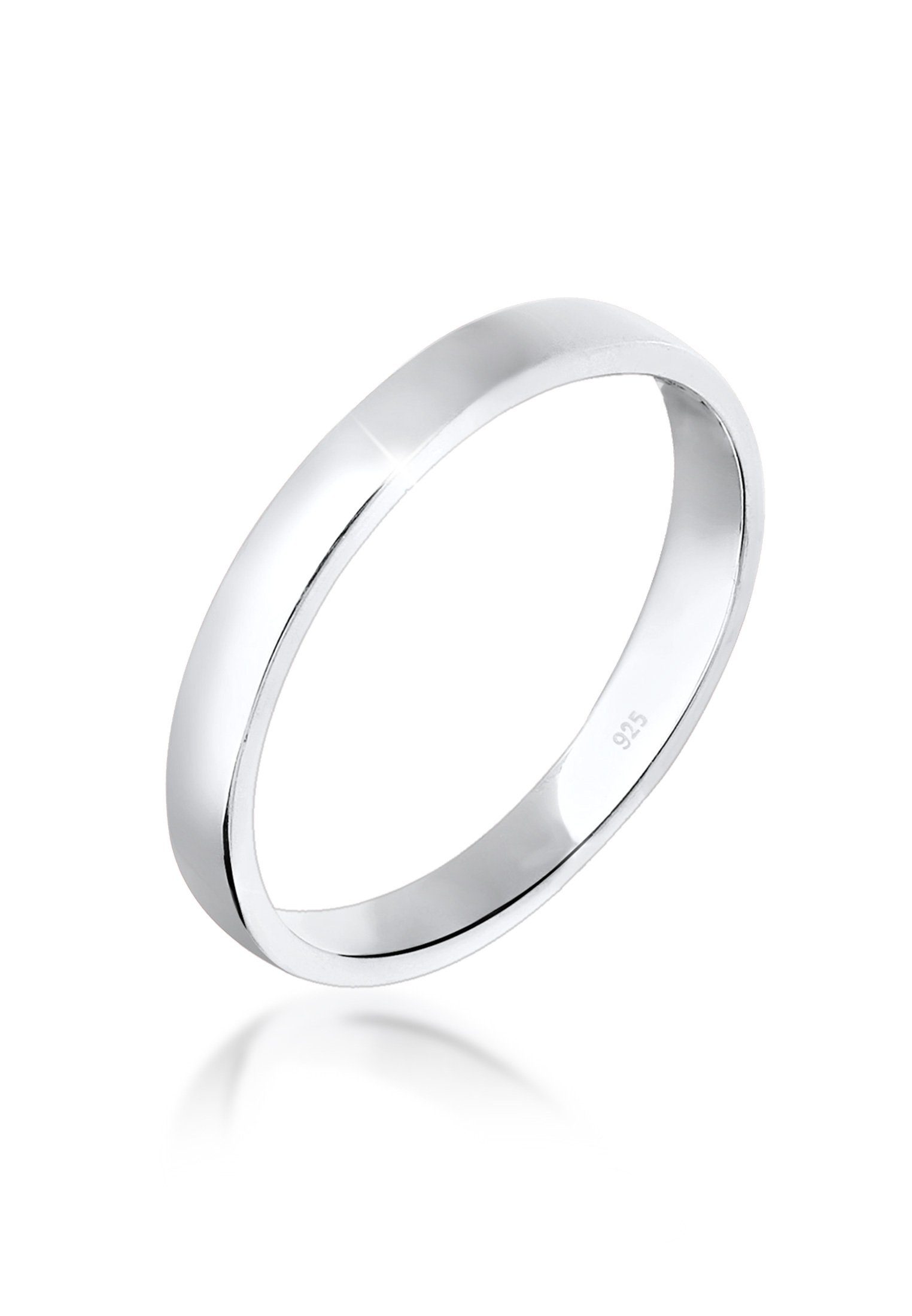 Silber, Elli Damen 925er Basic Fingerring Partnerring Ehering Ehering