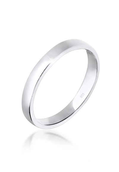 Elli Fingerring Basic Ehering Partnerring Damen 925er Silber, Ehering