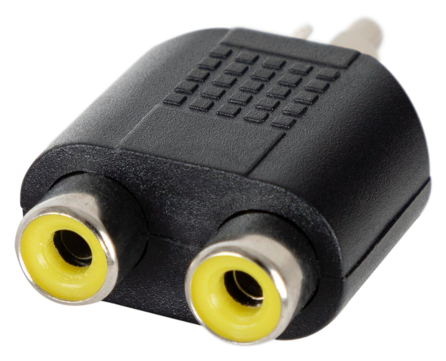 Pronomic AD-CF2MC Audio-Adapter 2x Cinch/RCA-Buchse female zu Cinch/RCA male, Fertig verdrahtet & einsatzbereit