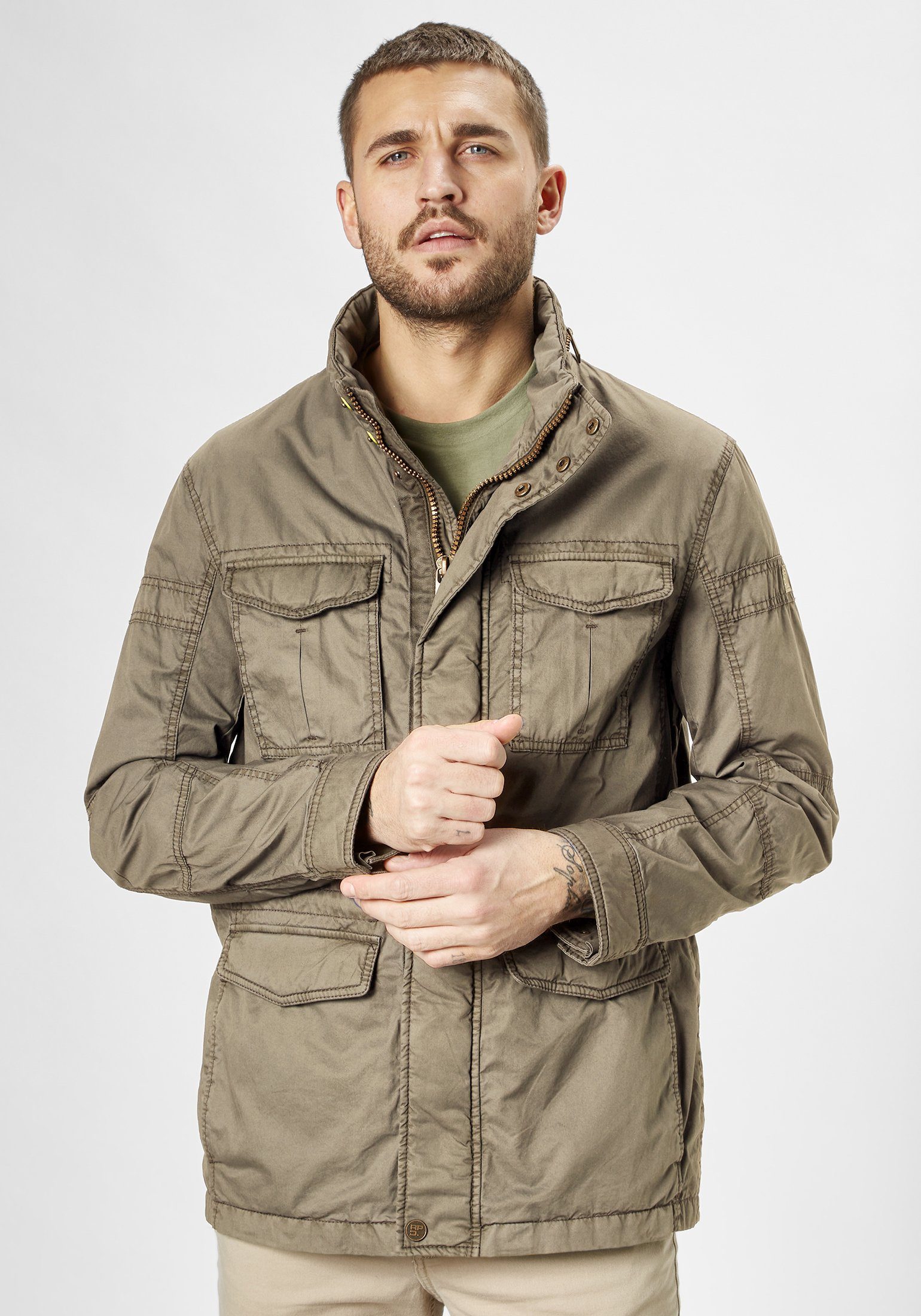 Redpoint Sommerjacke Brent Modern Fit Fieldjacket aus reiner Baumwolle