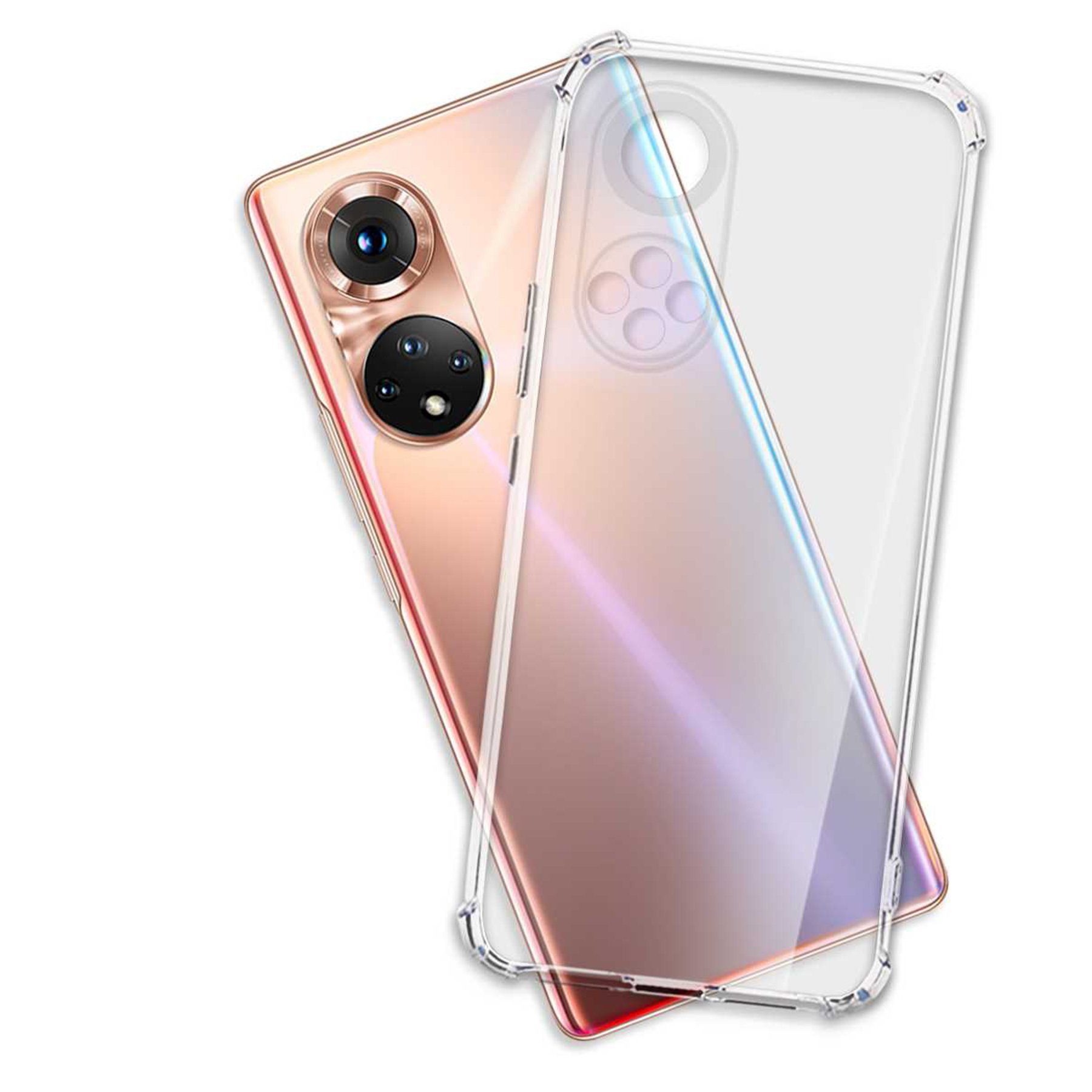 mtb more energy Smartphone-Hülle Clear Armor Case für Honor 50 (NTH-AN00), Transparente TPU Schutzhülle Case Backcover mit Anti-Shock Verstärkung