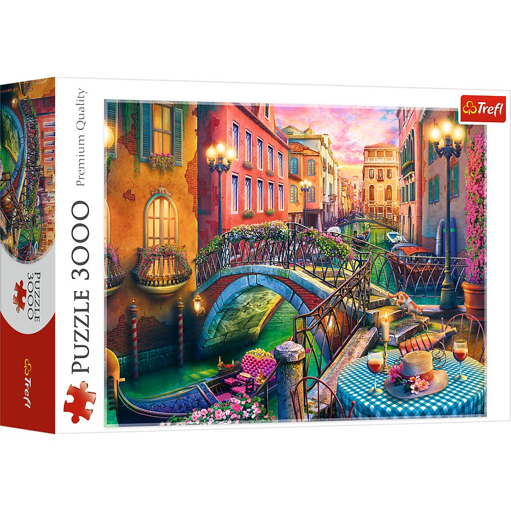 Trefl Puzzle Trefl, Abend in Venice, 3000 Teile Puzzle, 3000 Puzzleteile, Made in Europa
