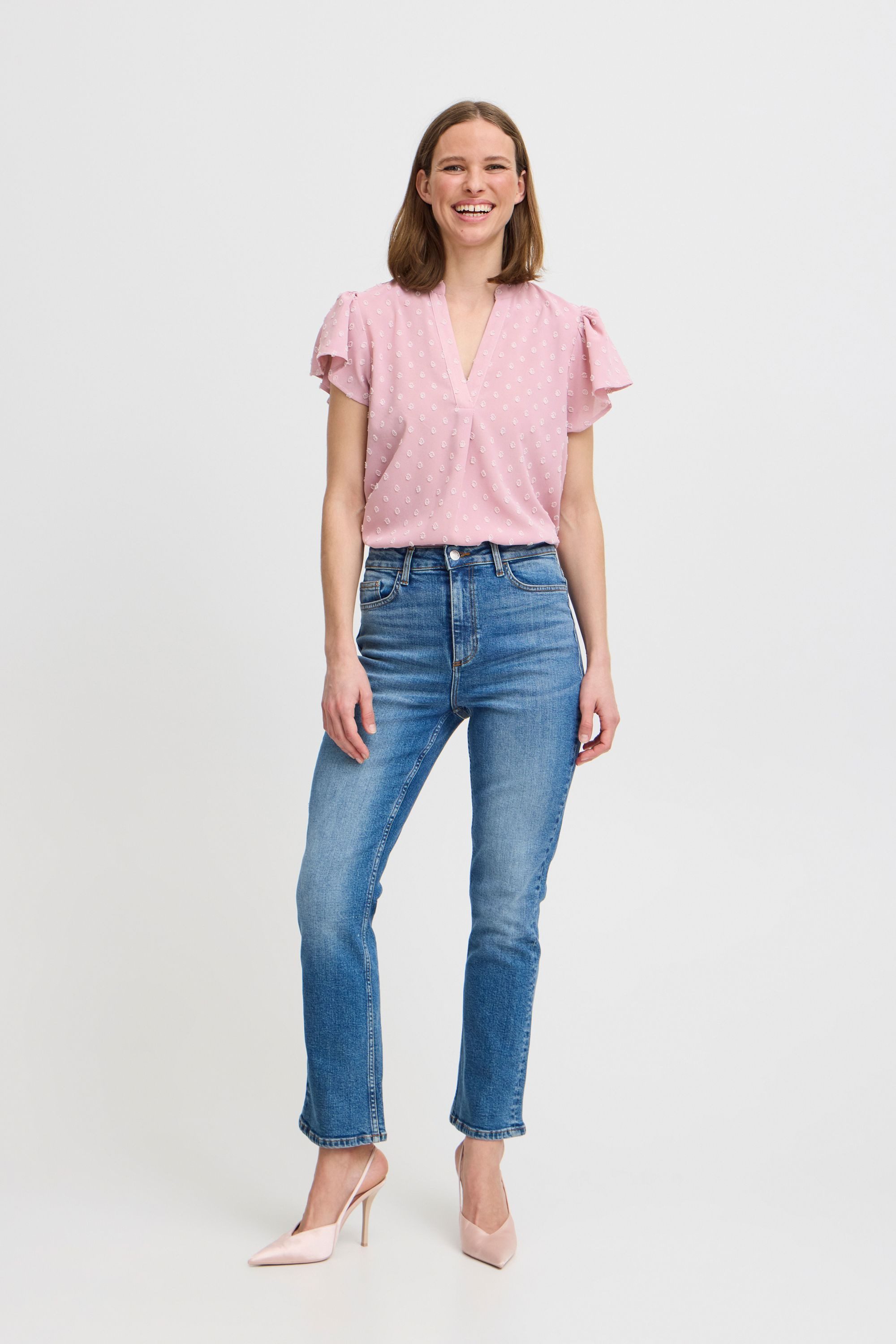 b.young Kurzarmbluse BYJELENA Moderne Bluse mit günstig online kaufen