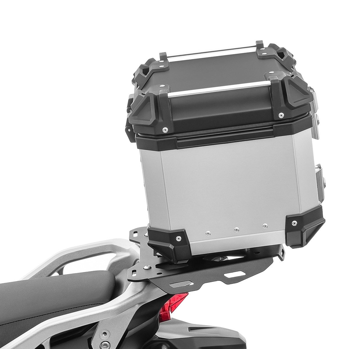 Bagtecs Topcase Motorrad Alu Topcase # XB35 Aluminium 35 Liter silber