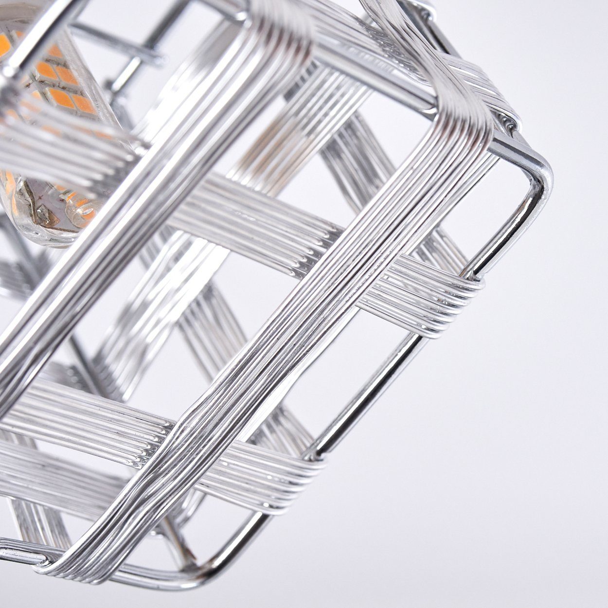 3xG9 hofstein Deckenleuchte aus Strahlern »Pupafratta« Leuchte moderne Lichteffekt, Silber/Chrom, und ohne Leuchtmittel, mit Metall verstellbaren in Deckenlampe