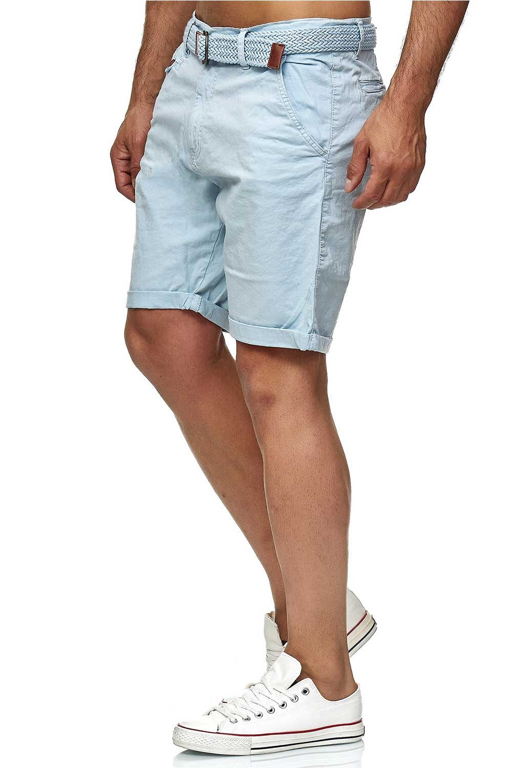 INDICODE Shorts Herren kurze Hose mit Gürtel - Conor - Aus Baumwolle - Regular Fit Freizeithose - Sportlich eleganter Look - Bequemes Stretch Material – Bild 2 von 4