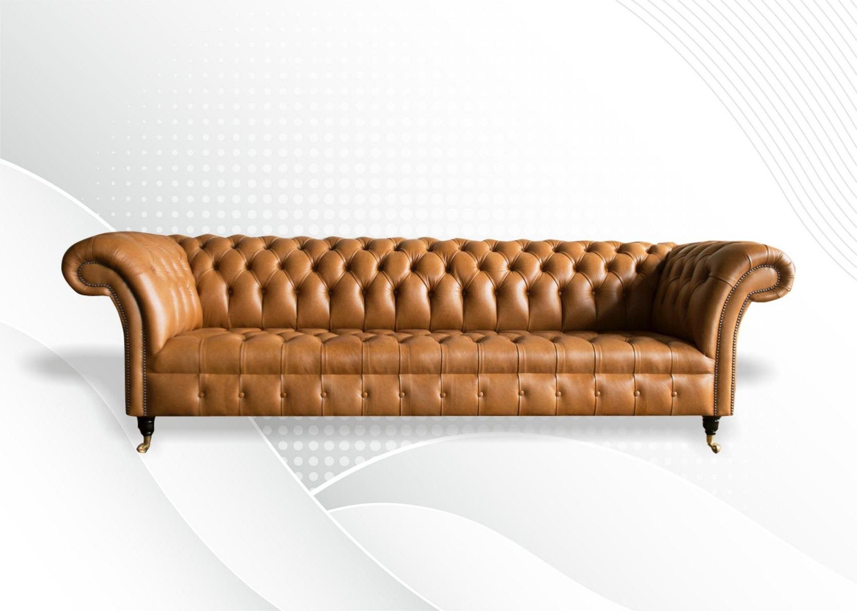 Xlmoebel Chesterfield-Sofa Big Sofa Couch Textil Samt 4-Sitzer XXL Polsterung, Chesterfield-Sofa 1 Teile, Made in Europa